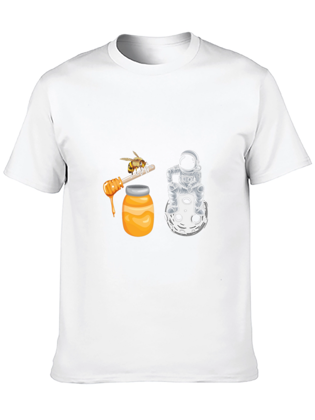 Astronaut & Honey Bee Graphic Tee - Black