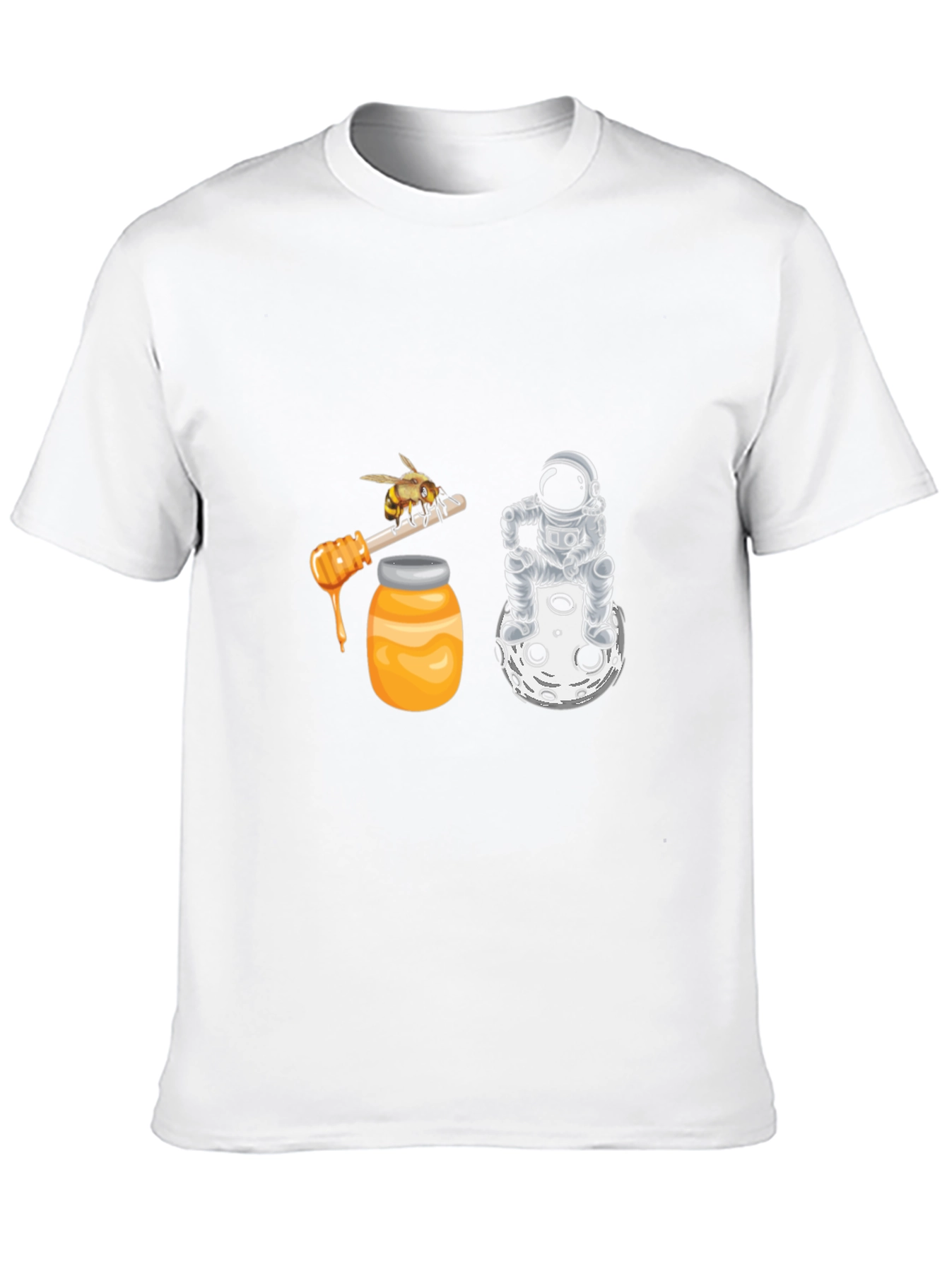 Astronaut & Honey Bee Graphic Tee - Black