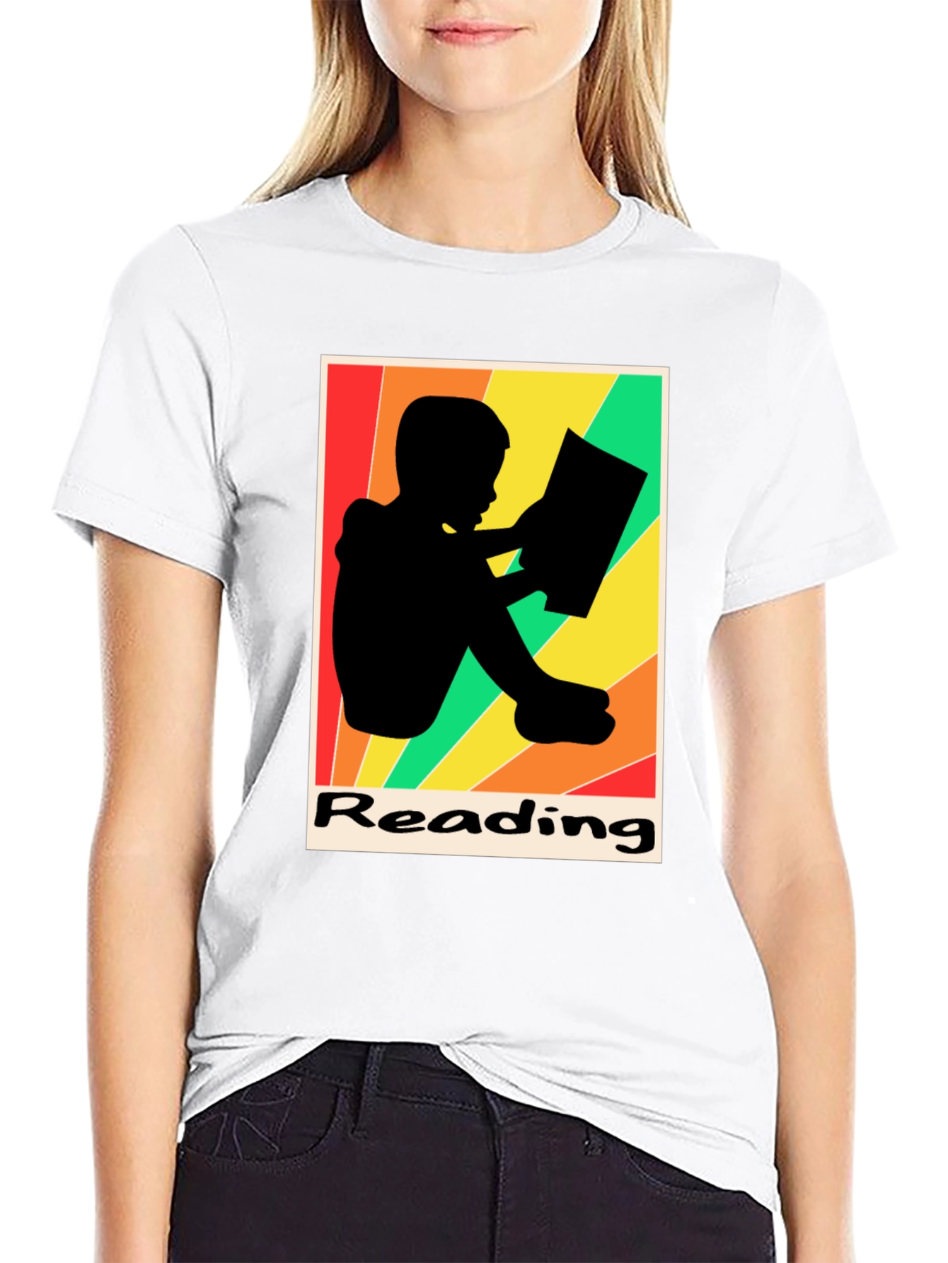 Reading Retro Graphic T-Shirt - Black
