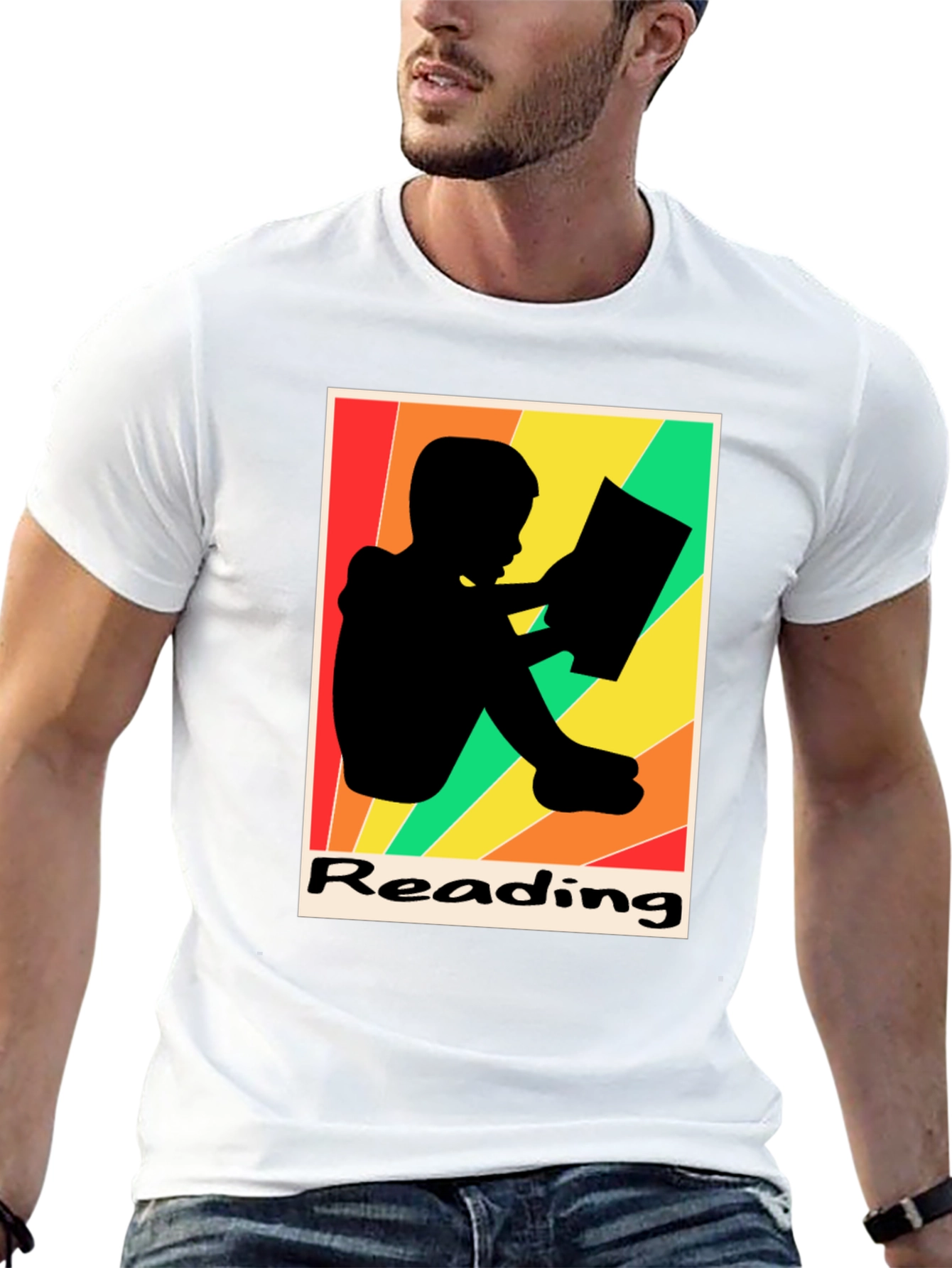 Reading Retro Graphic T-Shirt - Black