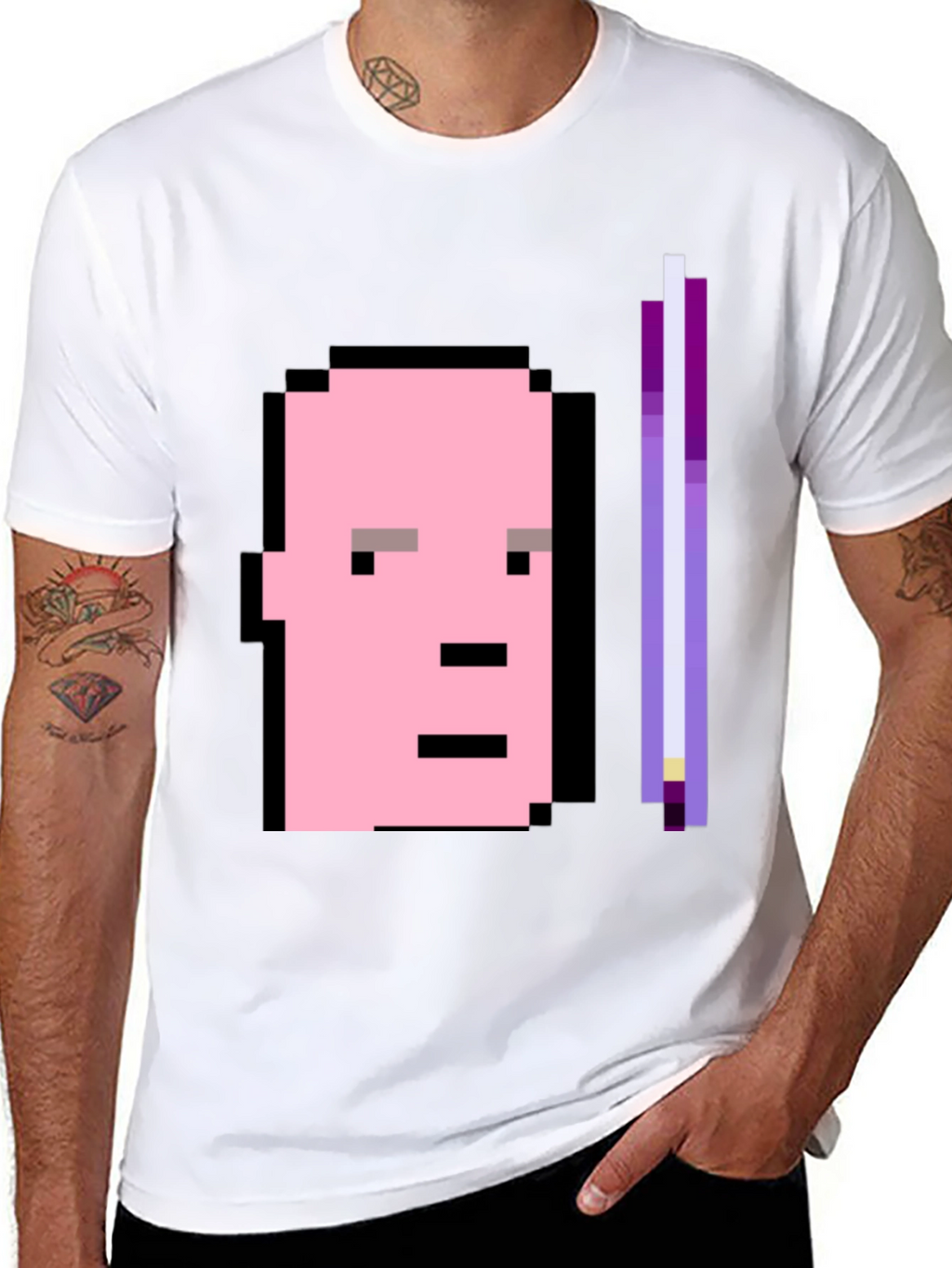 Pixel Art Graphic Tee - Retro Style Black T-Shirt