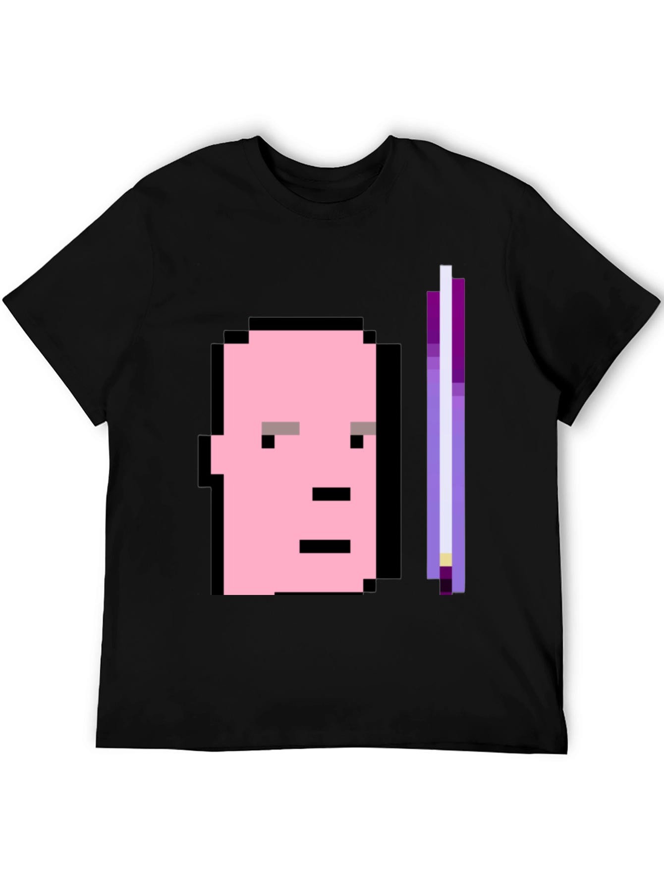 Pixel Art Graphic Tee - Retro Style Black T-Shirt