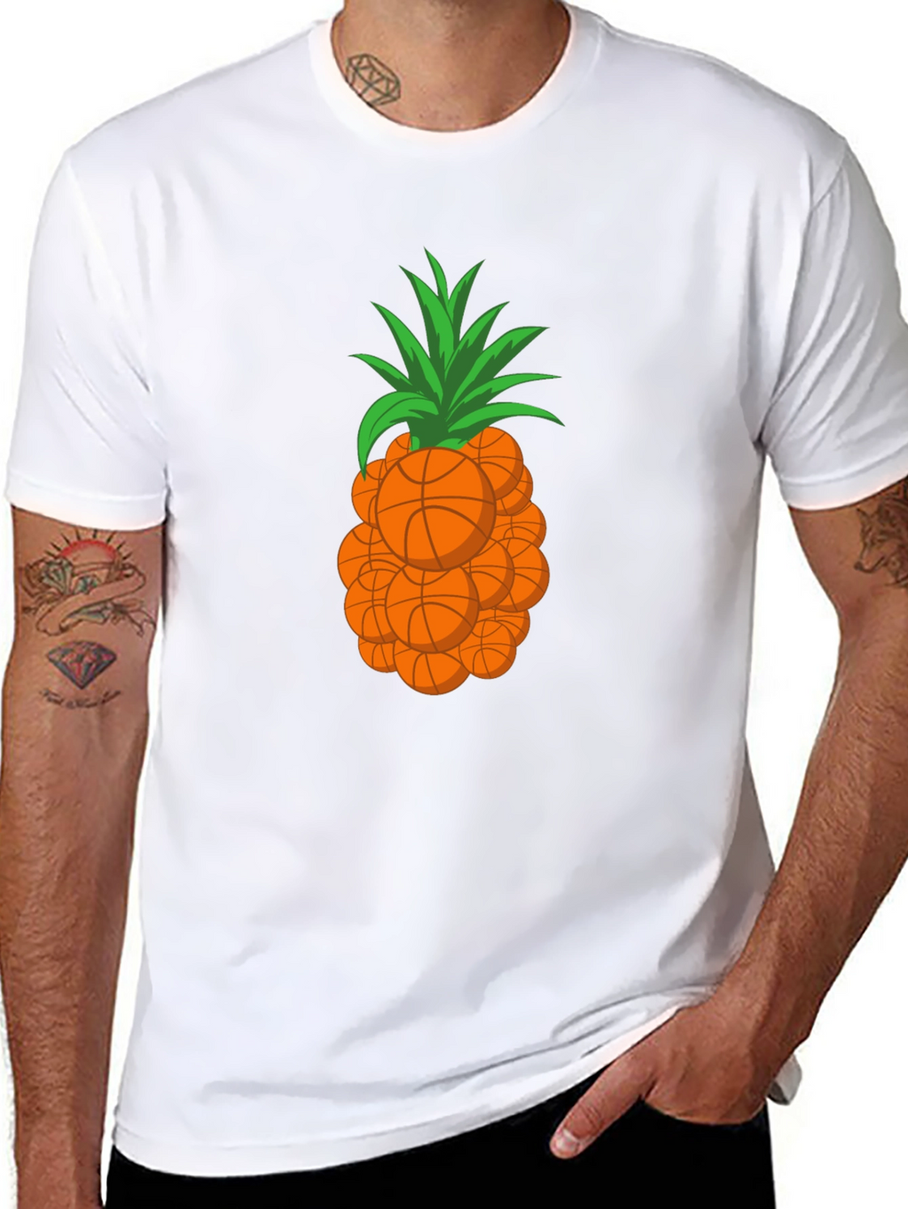 Basketball Pineapple Graphic T-Shirt