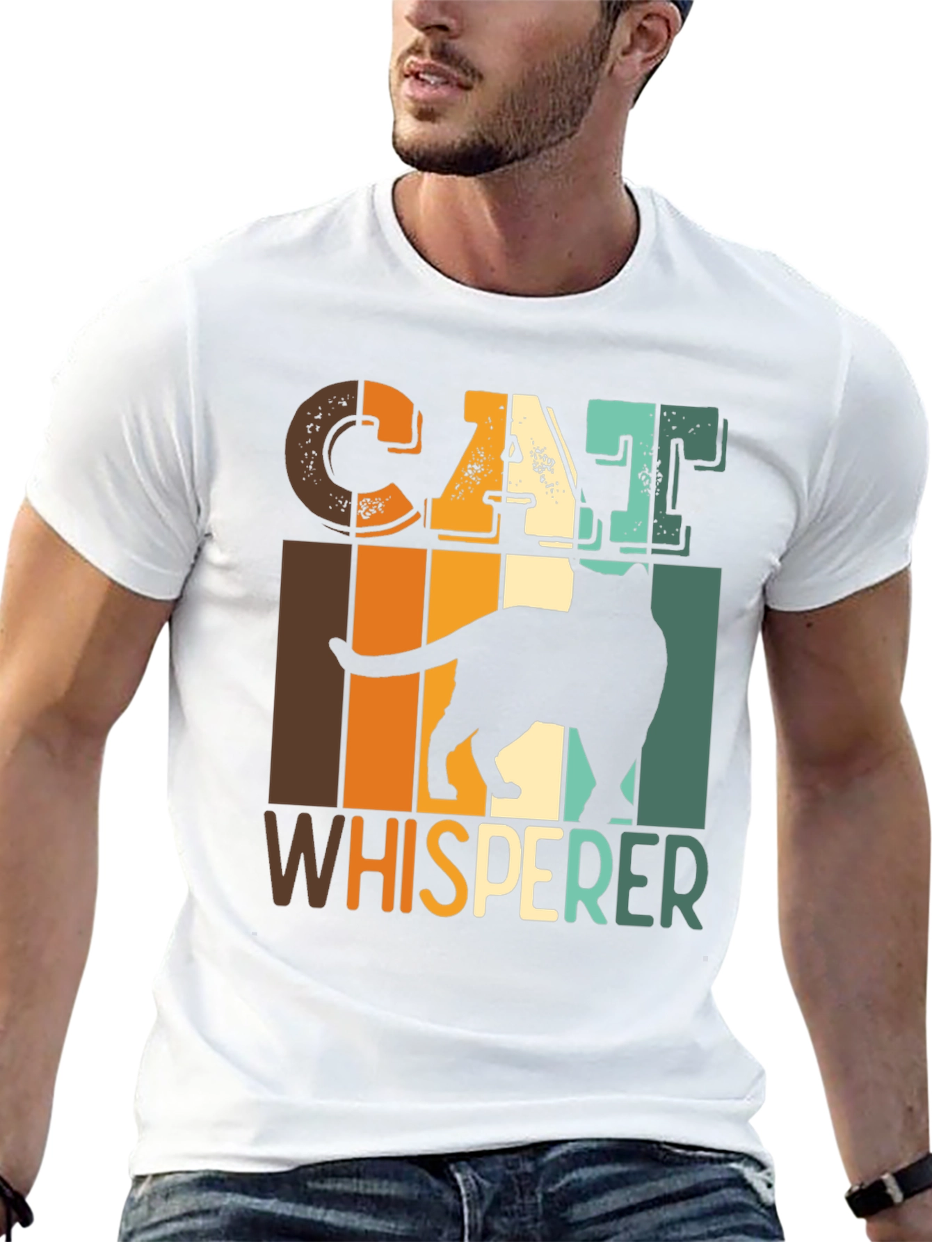 Cat Whisperer Graphic Tee - Retro Style