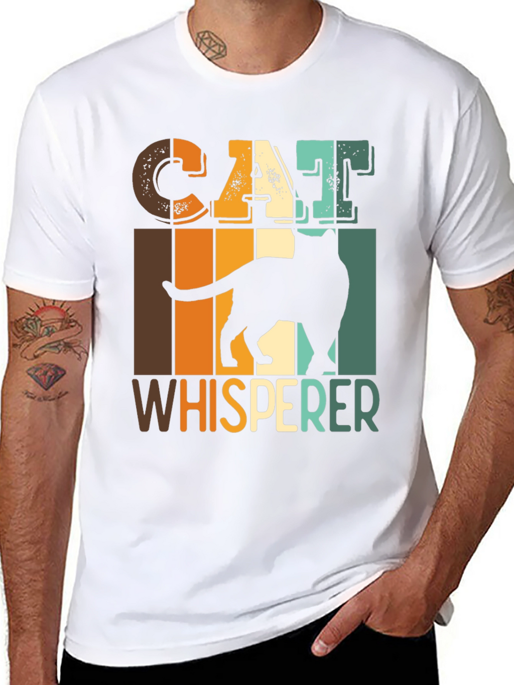 Cat Whisperer Graphic Tee - Retro Style