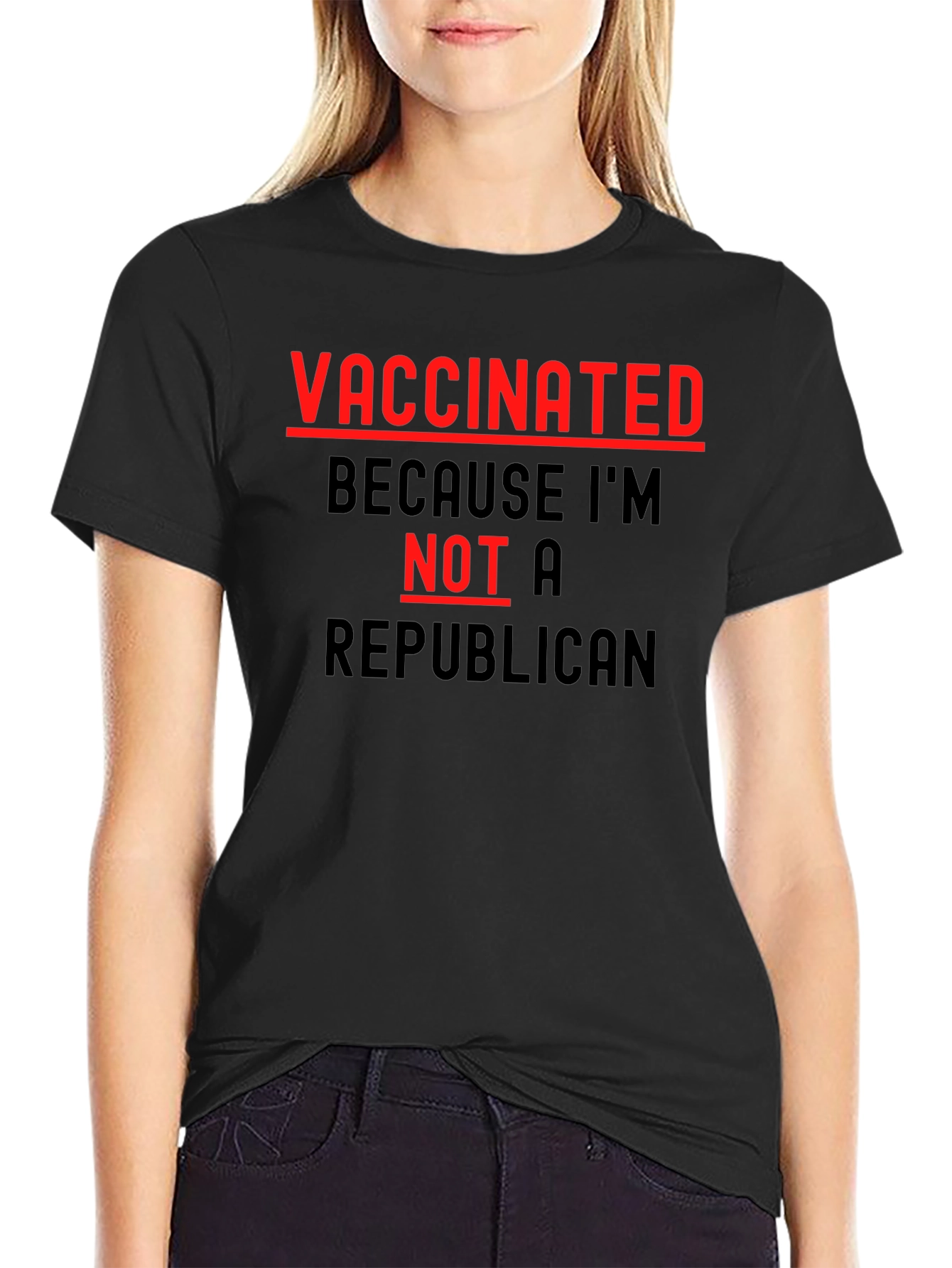 Vaccinated Not a Republican T-Shirt