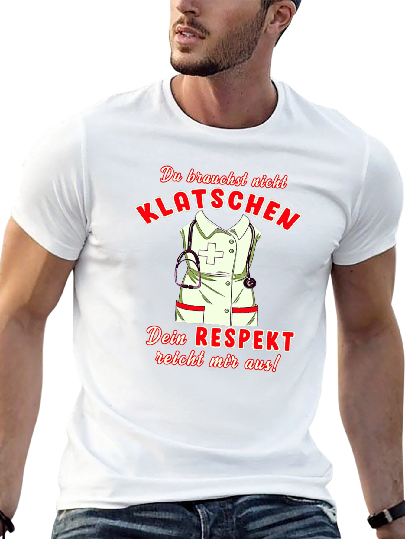 Humorous Nurse T-Shirt - Klatsch! Respect Design
