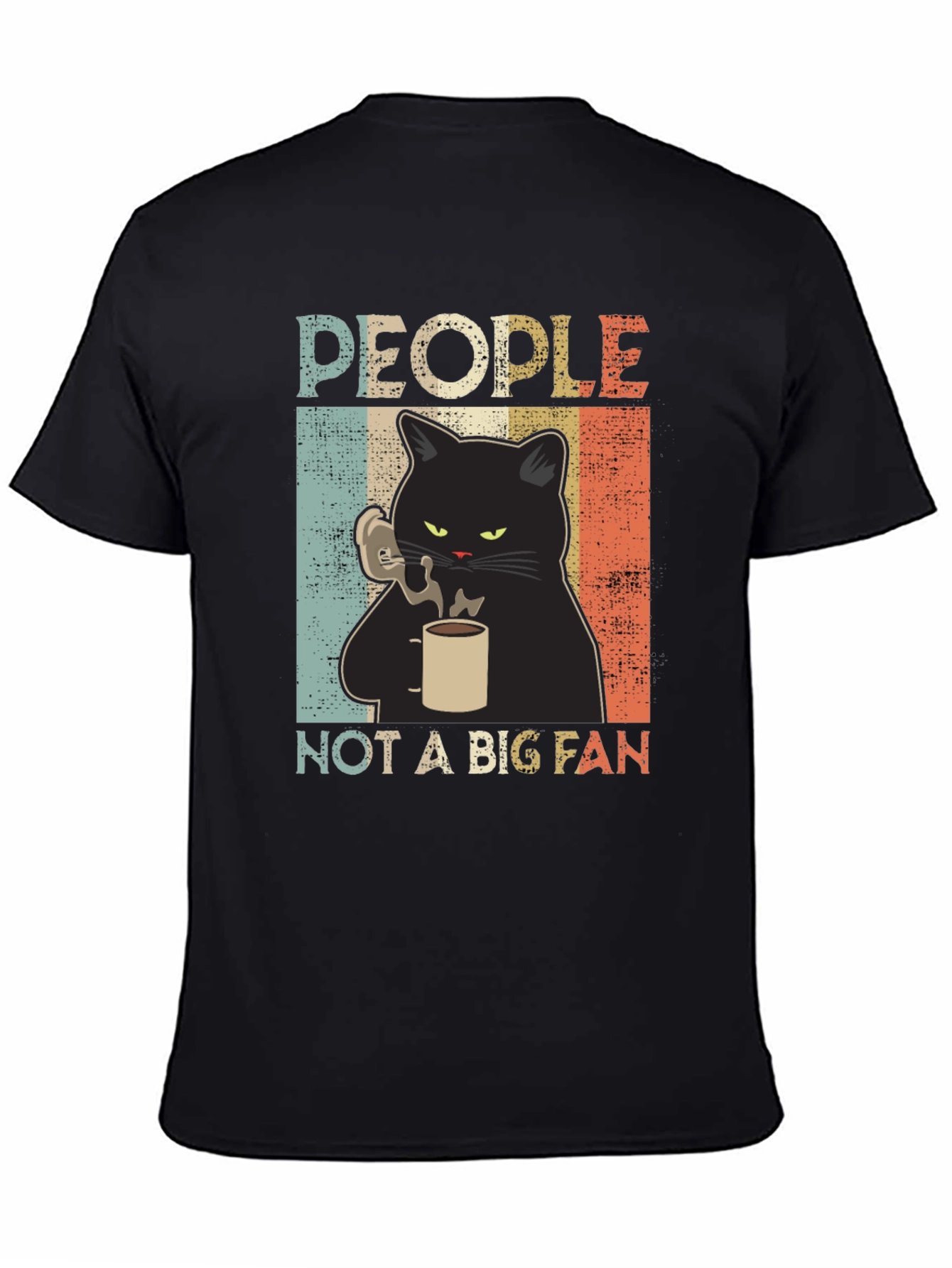 People Not A Big Fan Cat Graphic T-Shirt