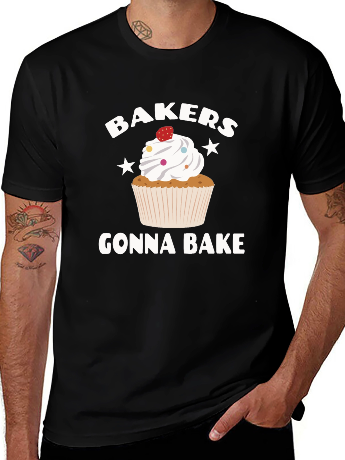 Bakers Gonna Bake Graphic Tee - Cupcake T-Shirt