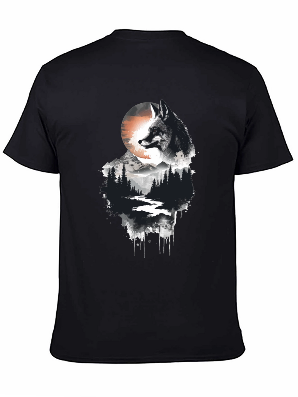 Fox Landscape Graphic Tee - Nature Inspired Style