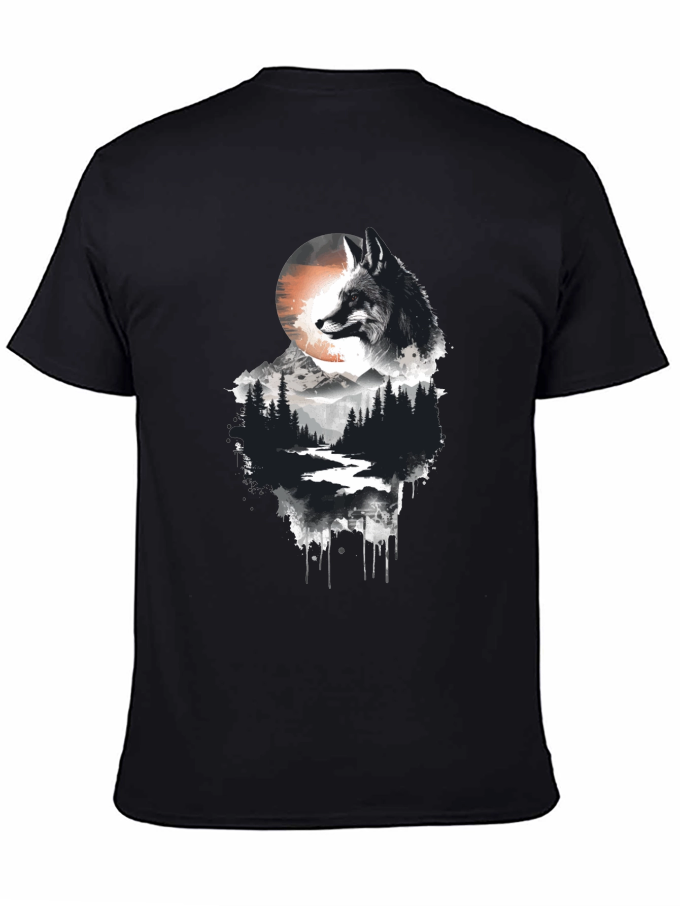Fox Landscape Graphic Tee - Nature Inspired Style