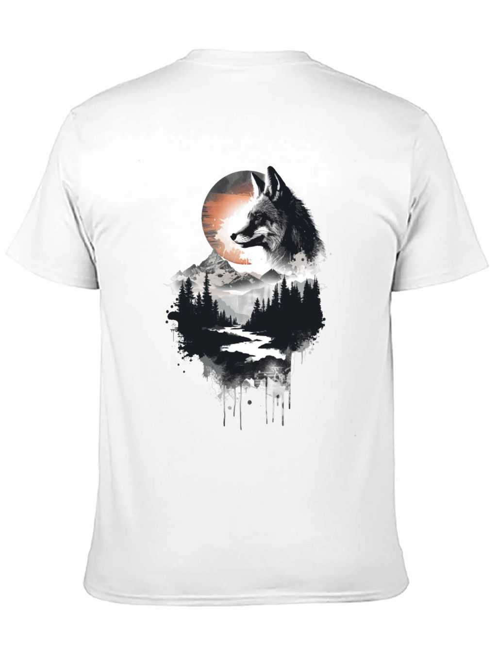Fox Landscape Graphic Tee - Nature Inspired Style