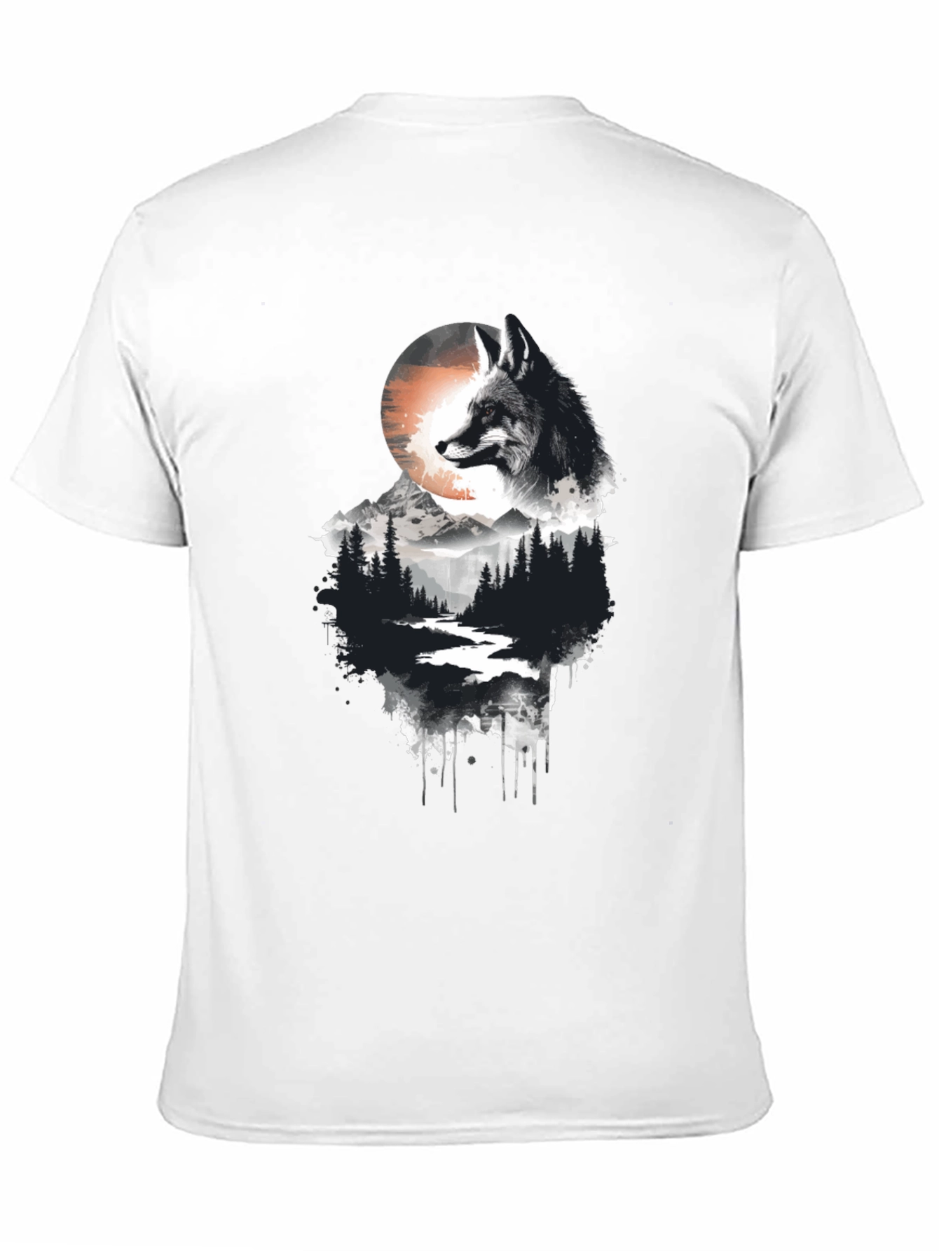 Fox Landscape Graphic Tee - Nature Inspired Style