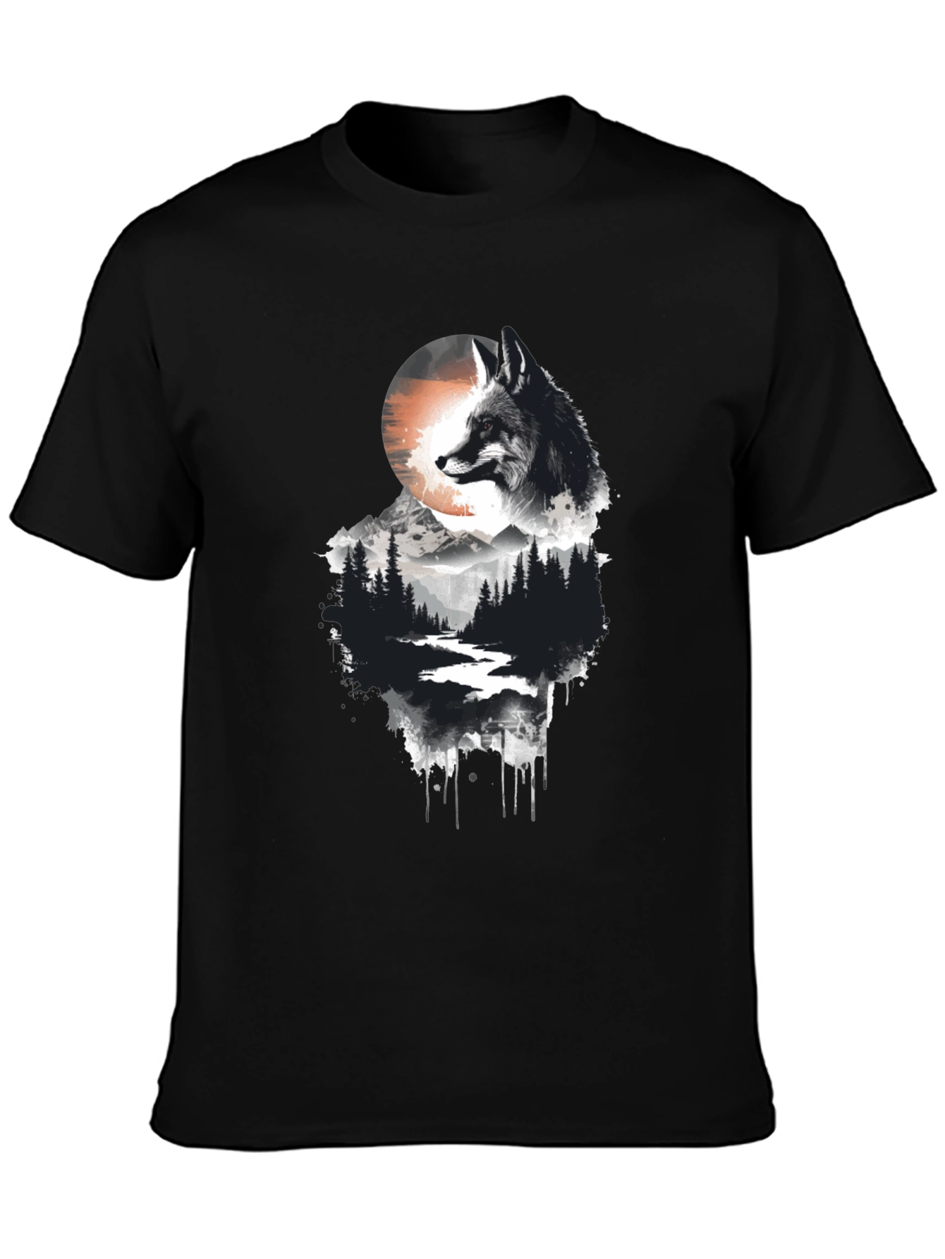 Fox Landscape Graphic Tee - Nature Inspired Style
