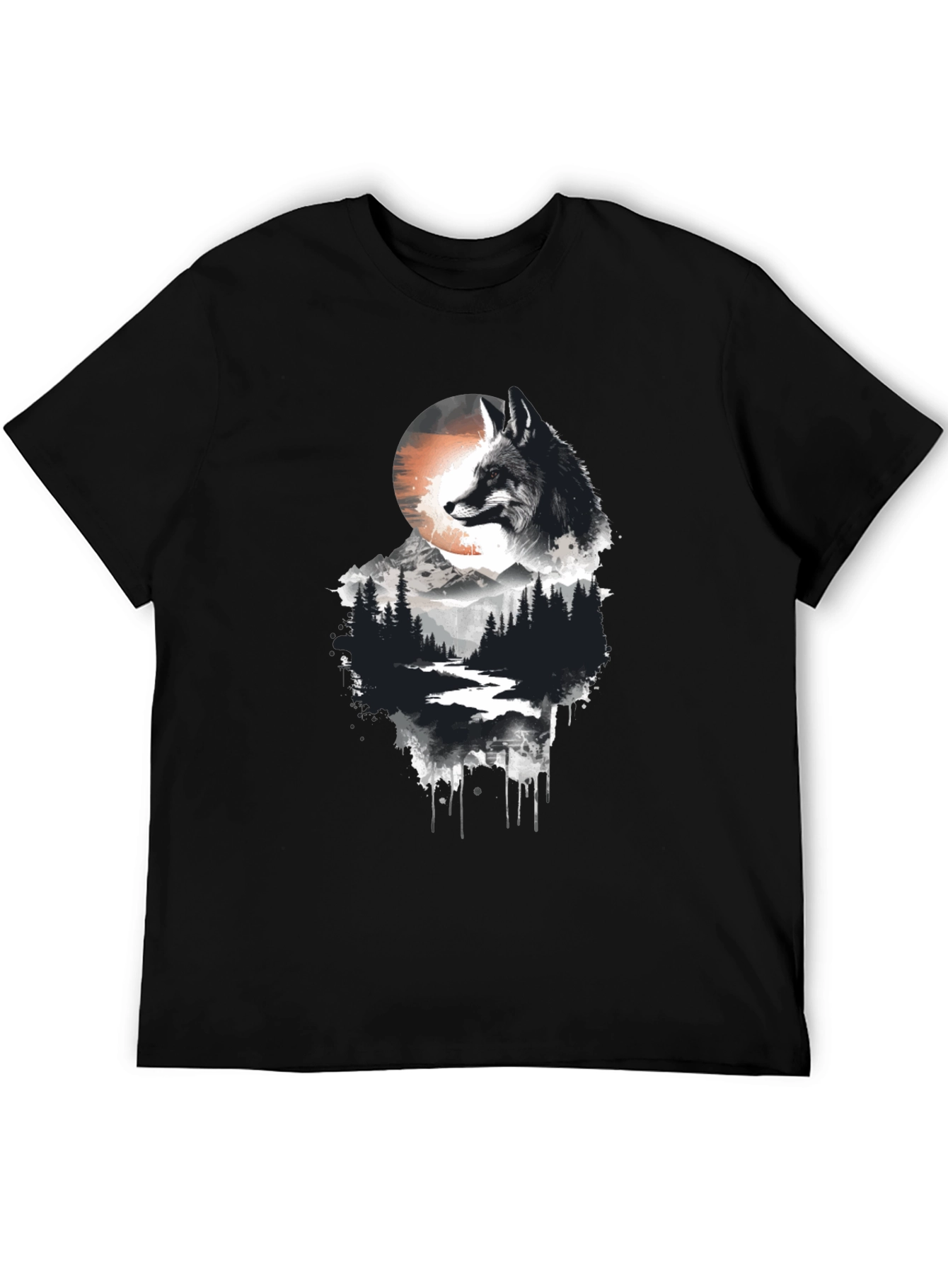 Fox Landscape Graphic Tee - Nature Inspired Style