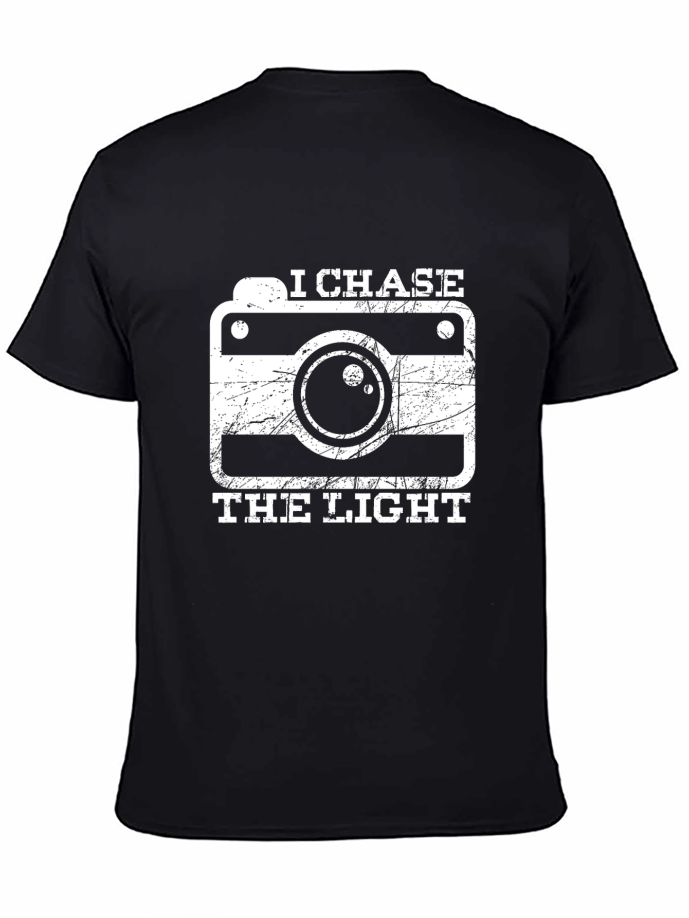 I Chase The Light Photographer T-Shirt - Black