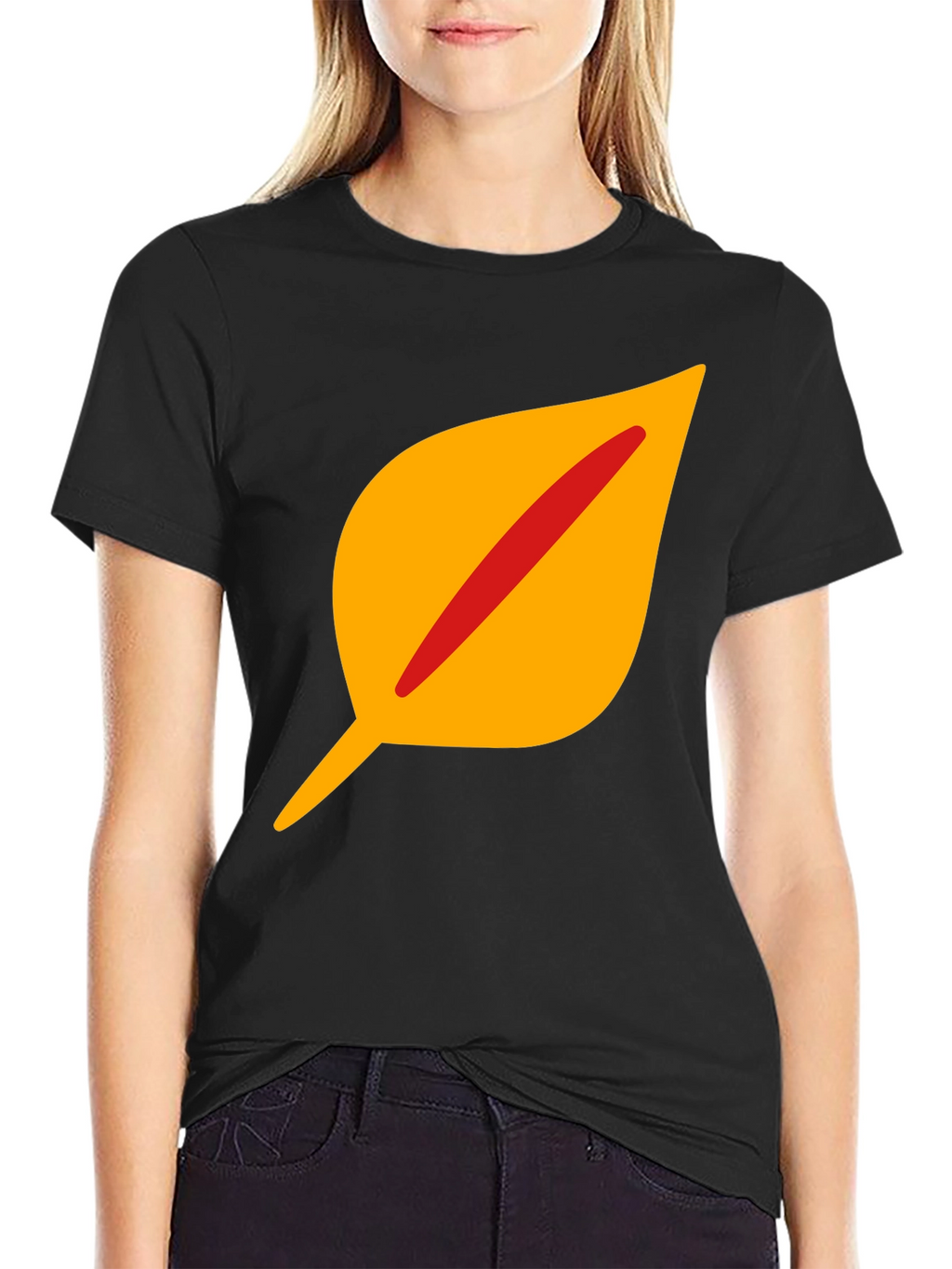 Leaf Graphic Tee - Stylish Black Cotton T-Shirt