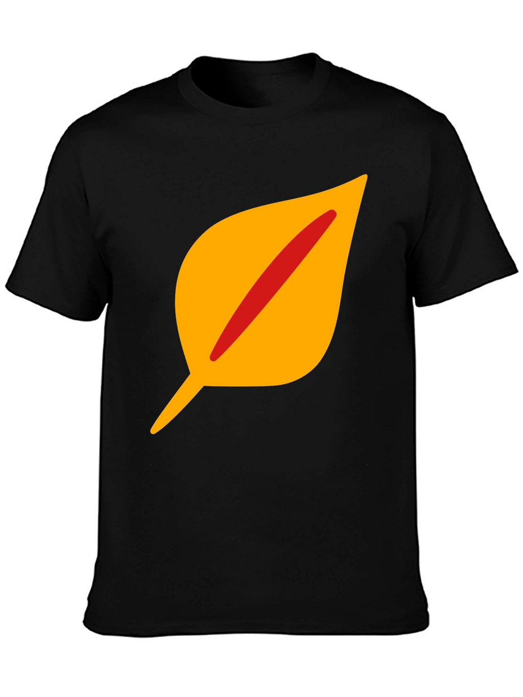 Leaf Graphic Tee - Stylish Black Cotton T-Shirt