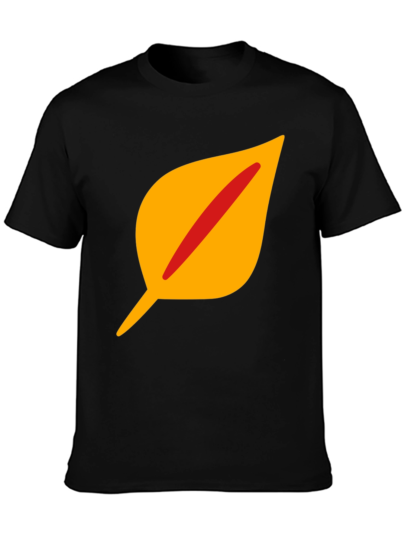 Leaf Graphic Tee - Stylish Black Cotton T-Shirt