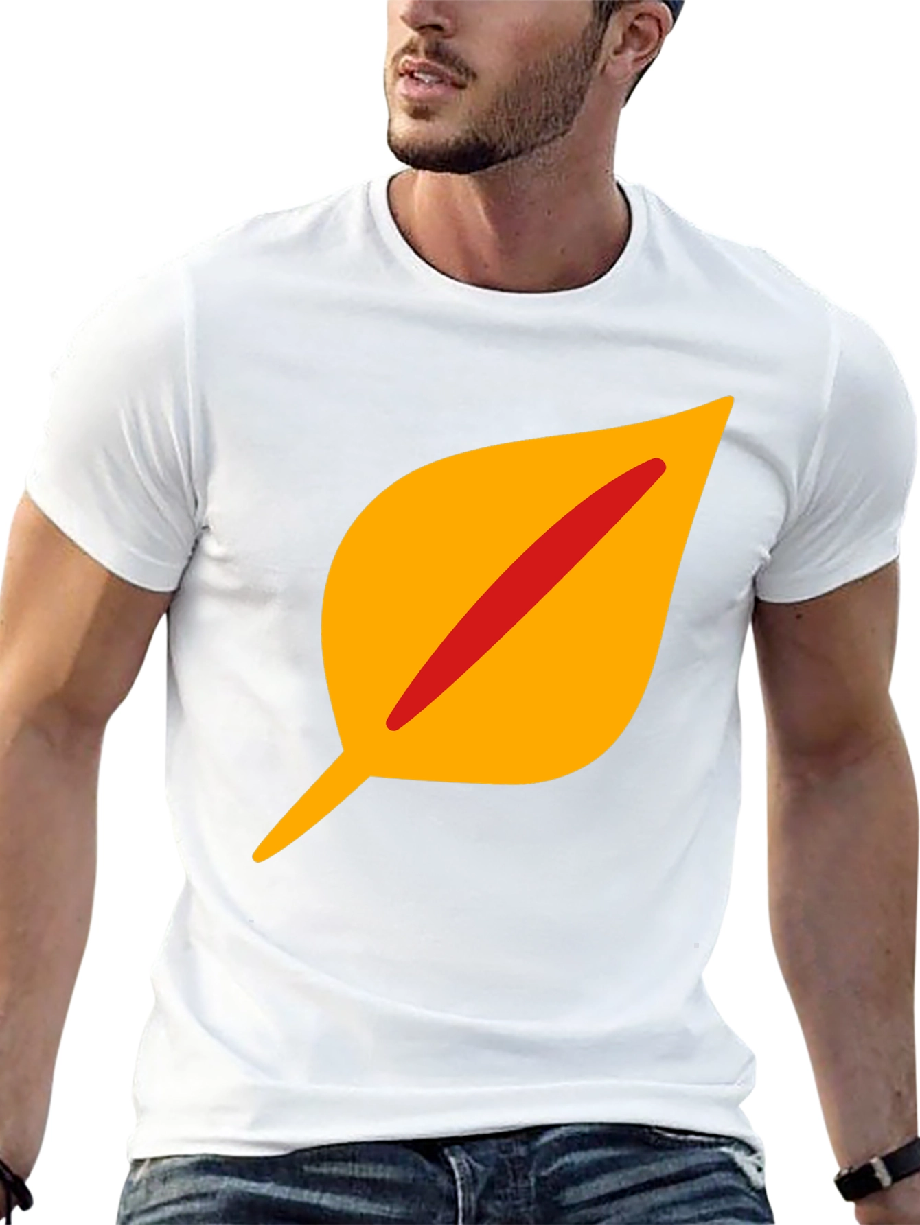 Leaf Graphic Tee - Stylish Black Cotton T-Shirt