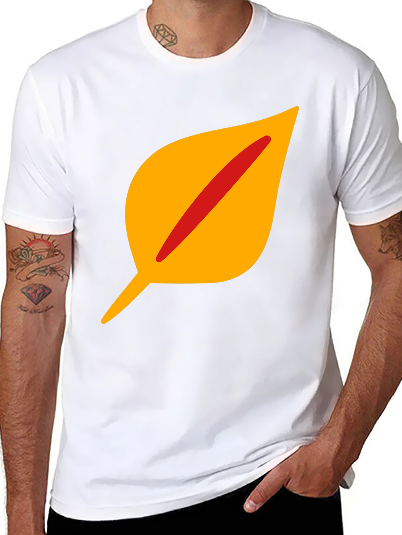 Leaf Graphic Tee - Stylish Black Cotton T-Shirt