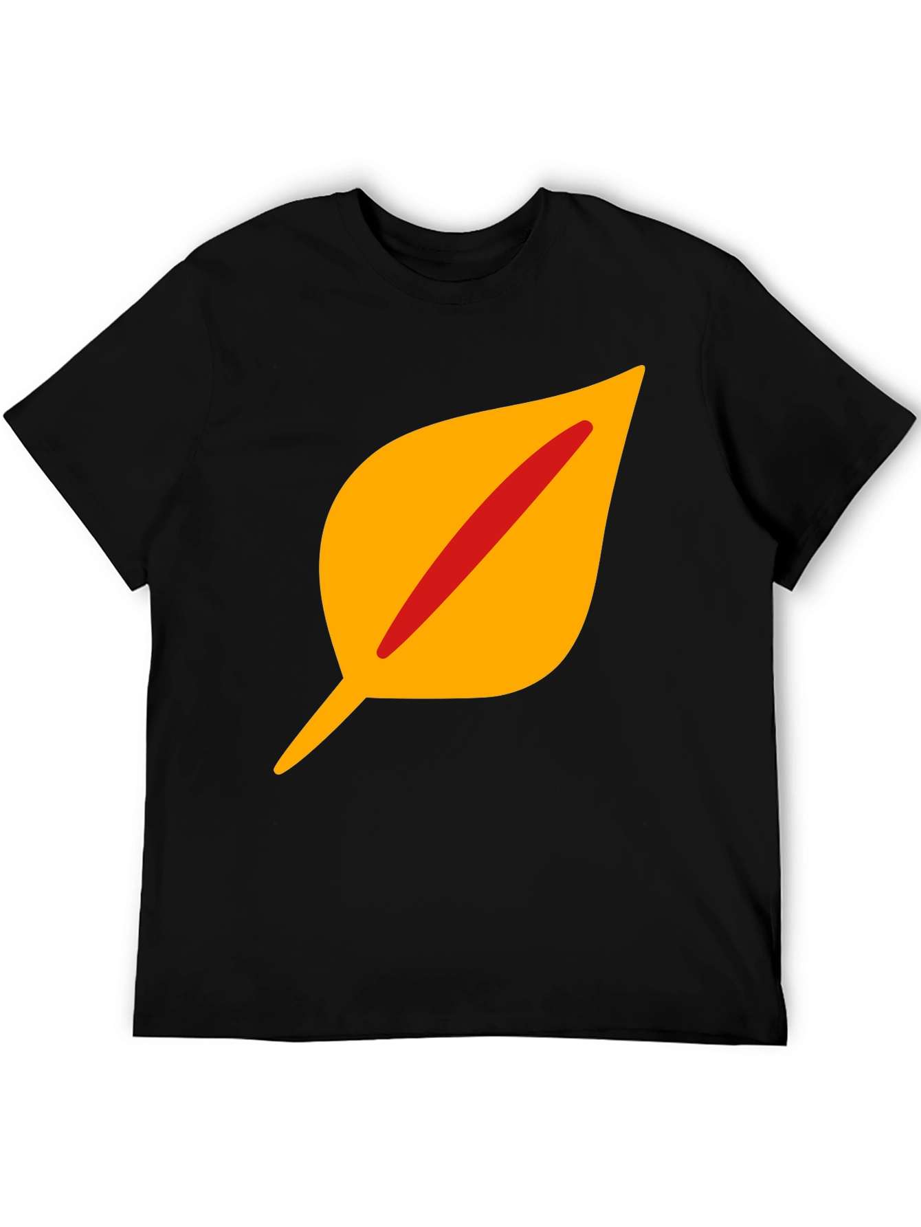 Leaf Graphic Tee - Stylish Black Cotton T-Shirt