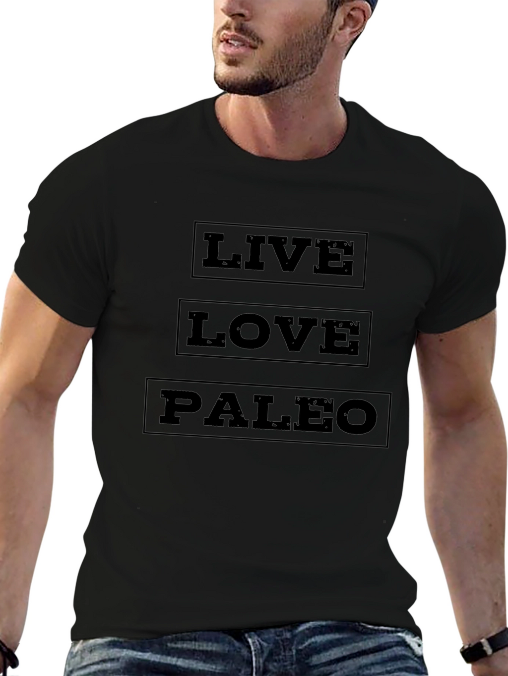 Live Love Paleo Black T-Shirt