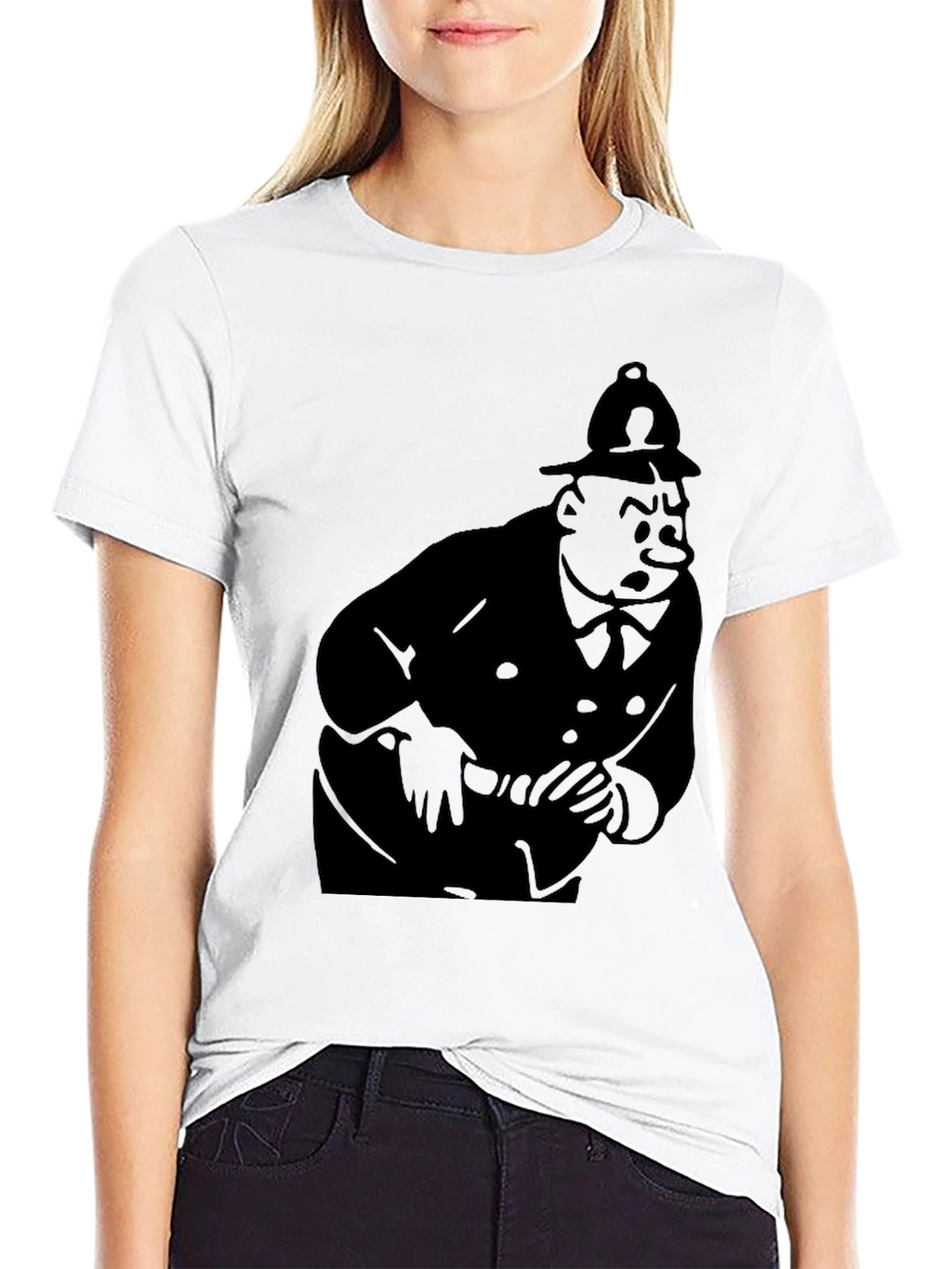 Black Tintin Thompson T-Shirt