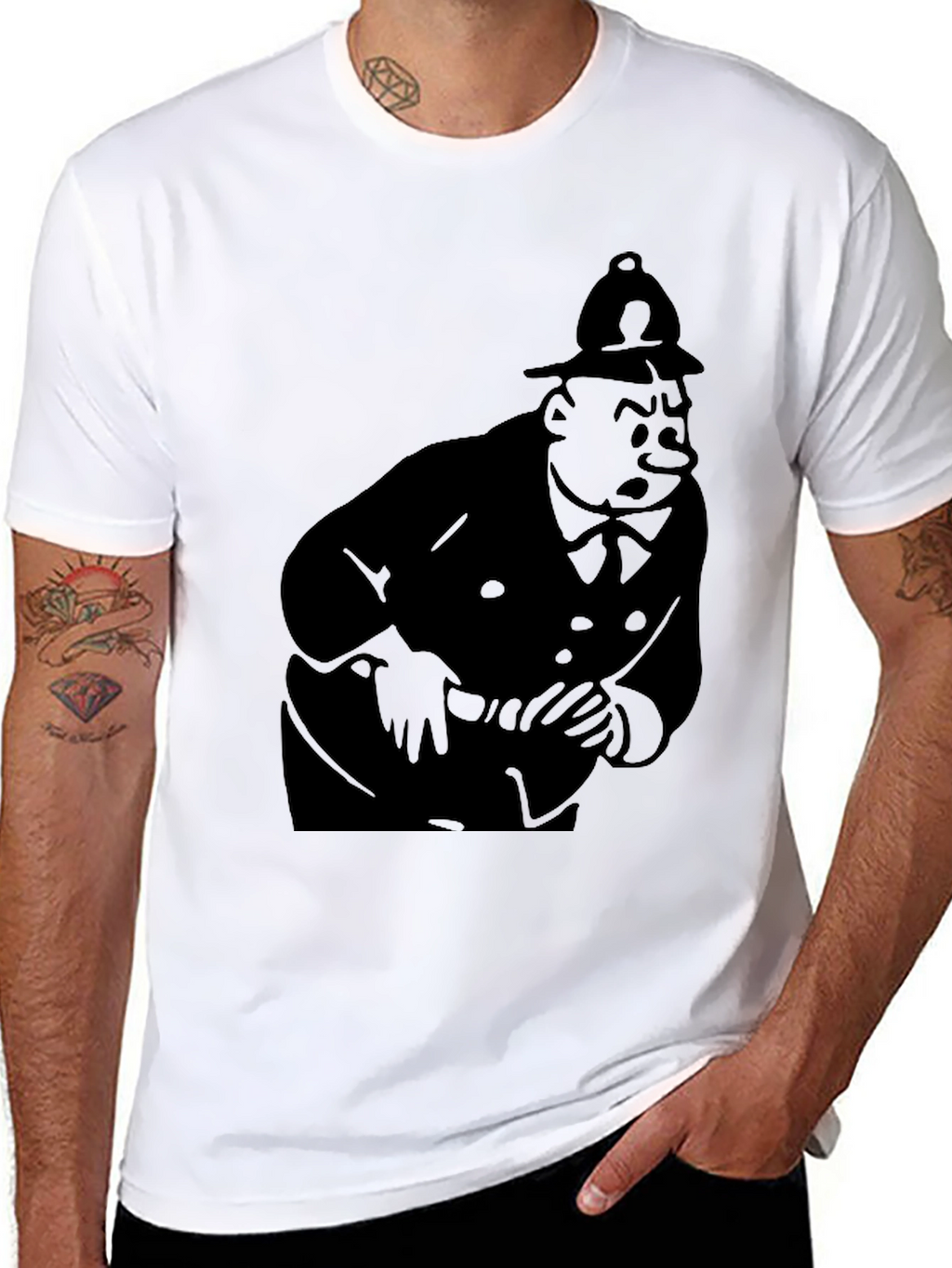 Black Tintin Thompson T-Shirt