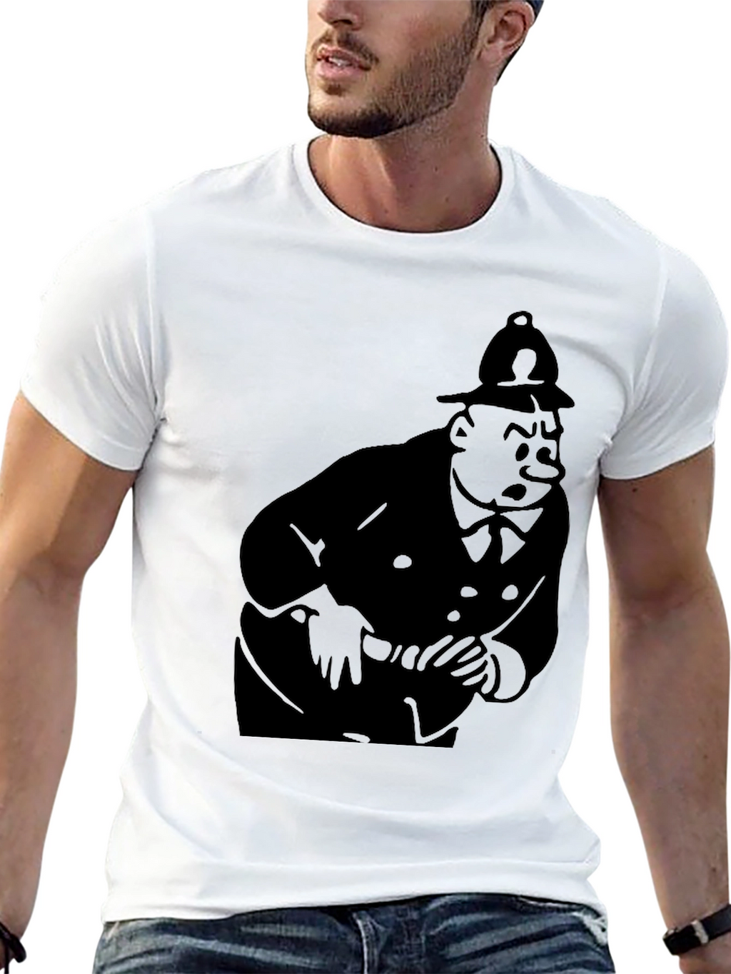 Black Tintin Thompson T-Shirt