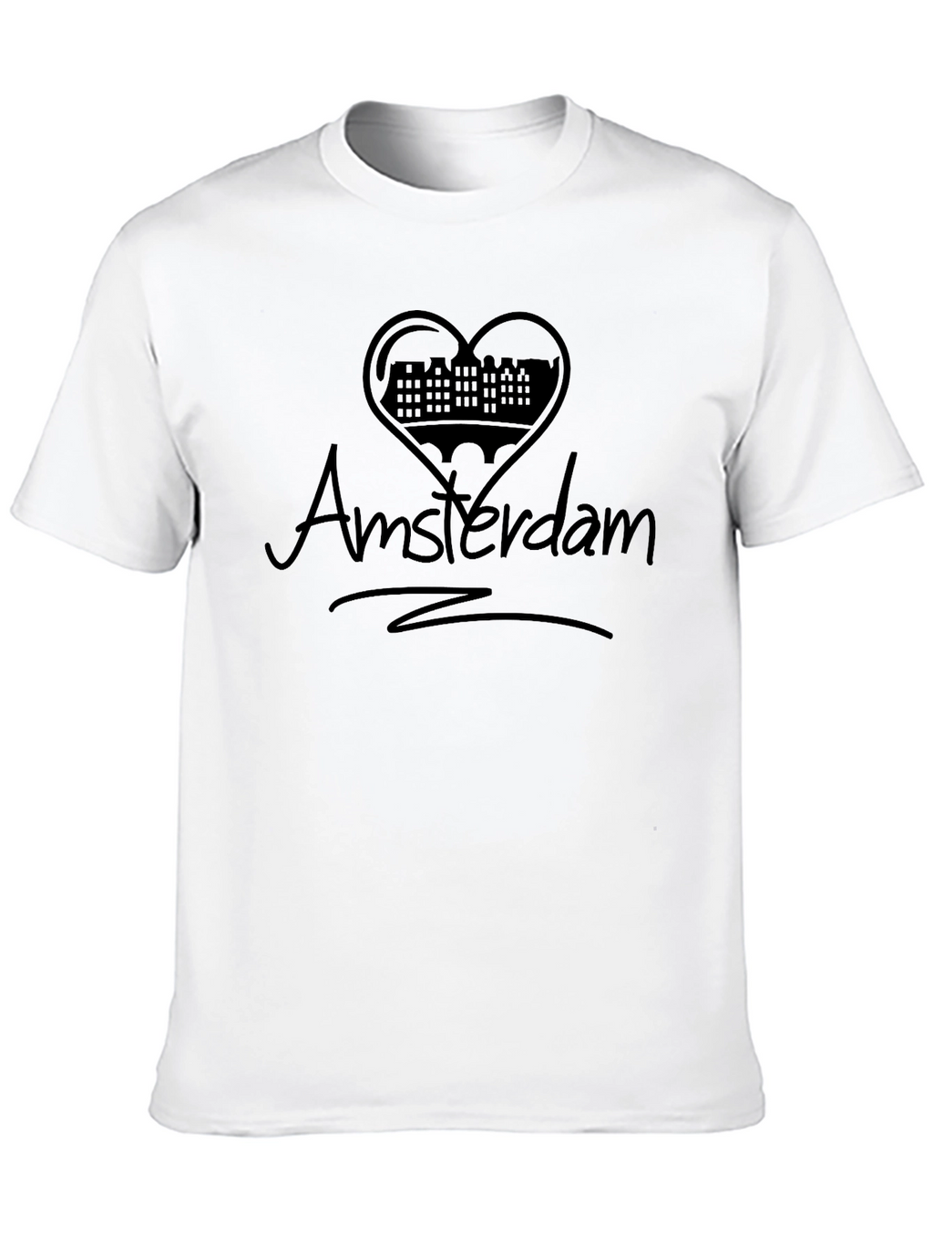 Amsterdam Heartbeat Mens Black T-Shirt