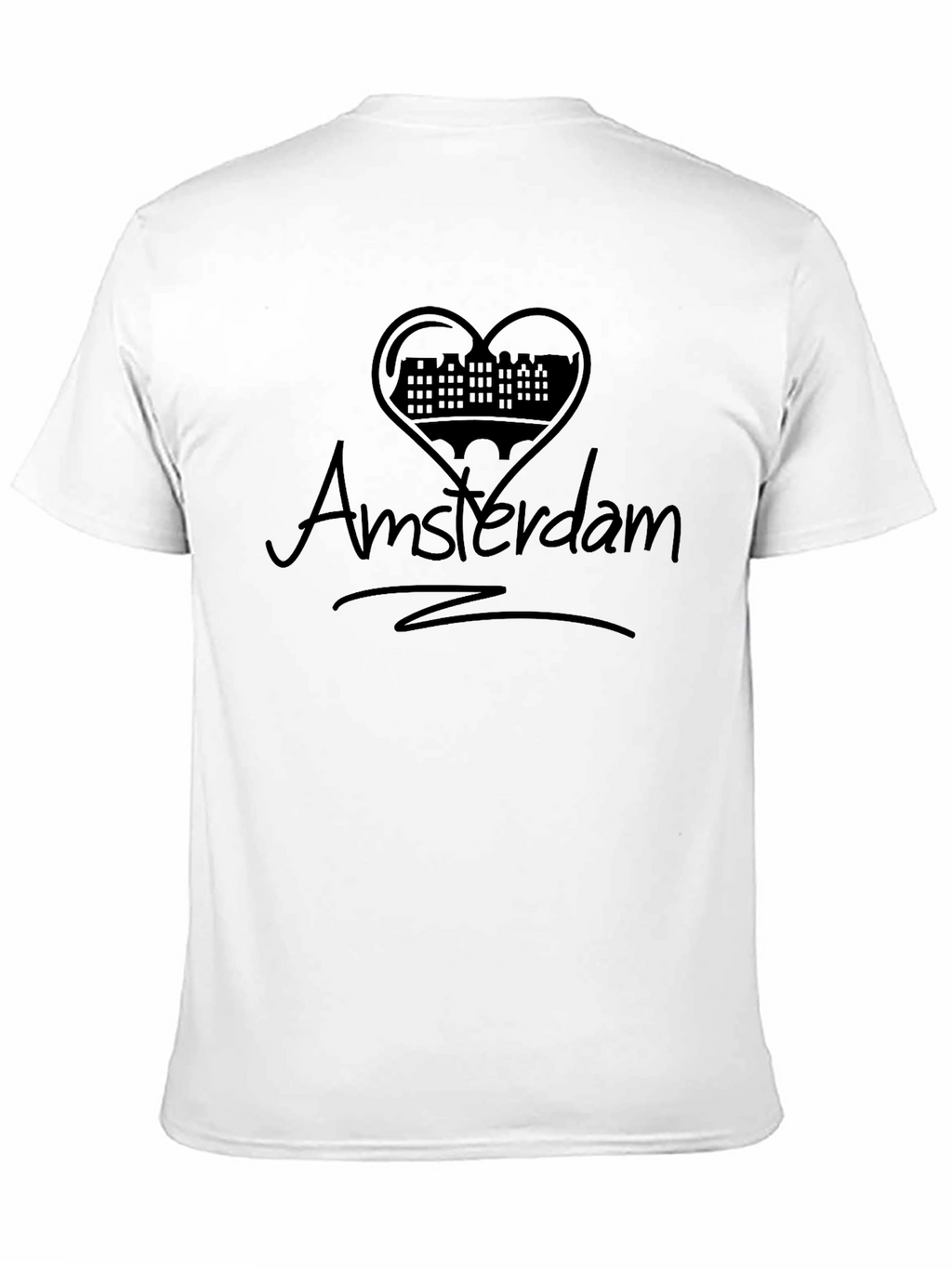 Amsterdam Heartbeat Mens Black T-Shirt