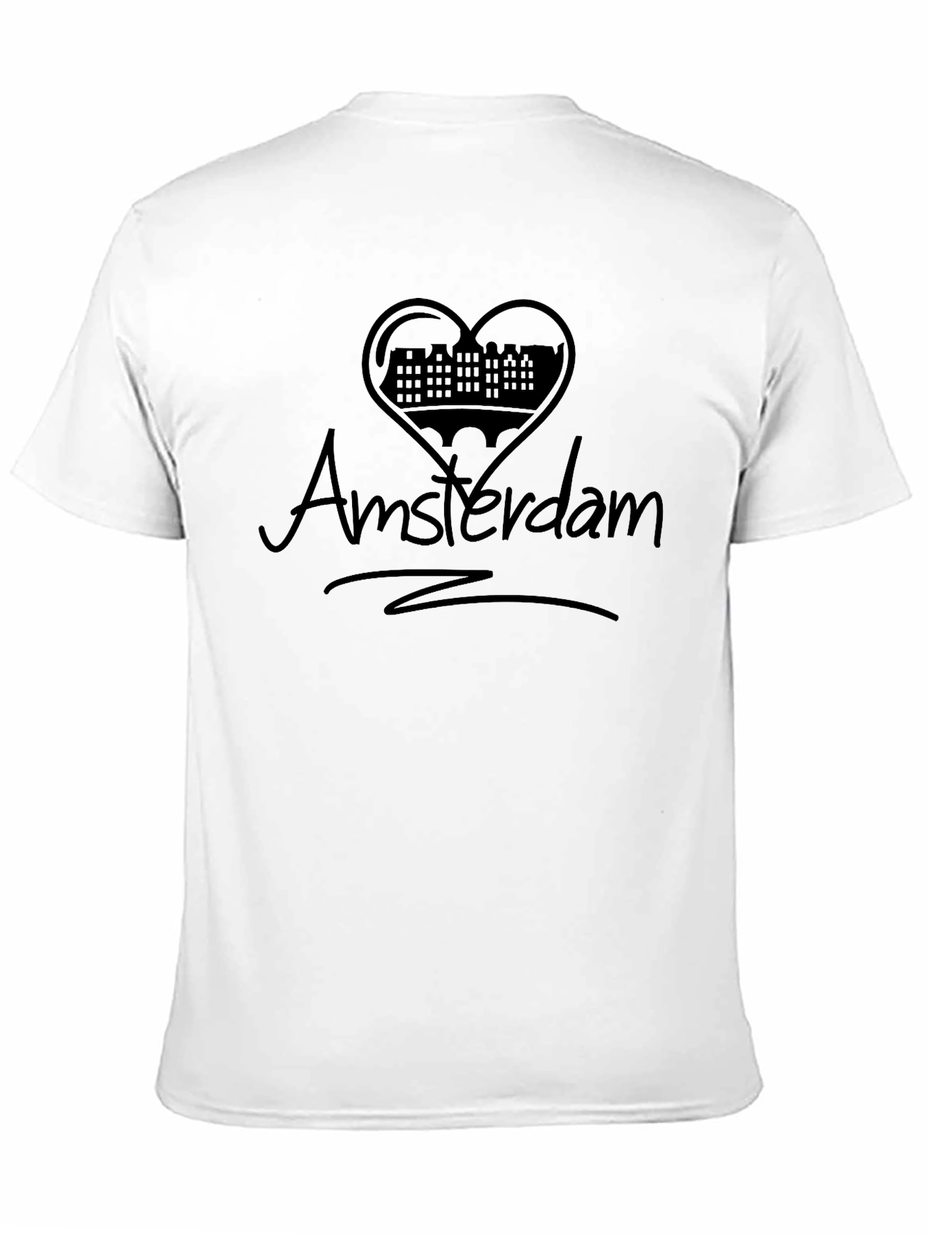 Amsterdam Heartbeat Mens Black T-Shirt