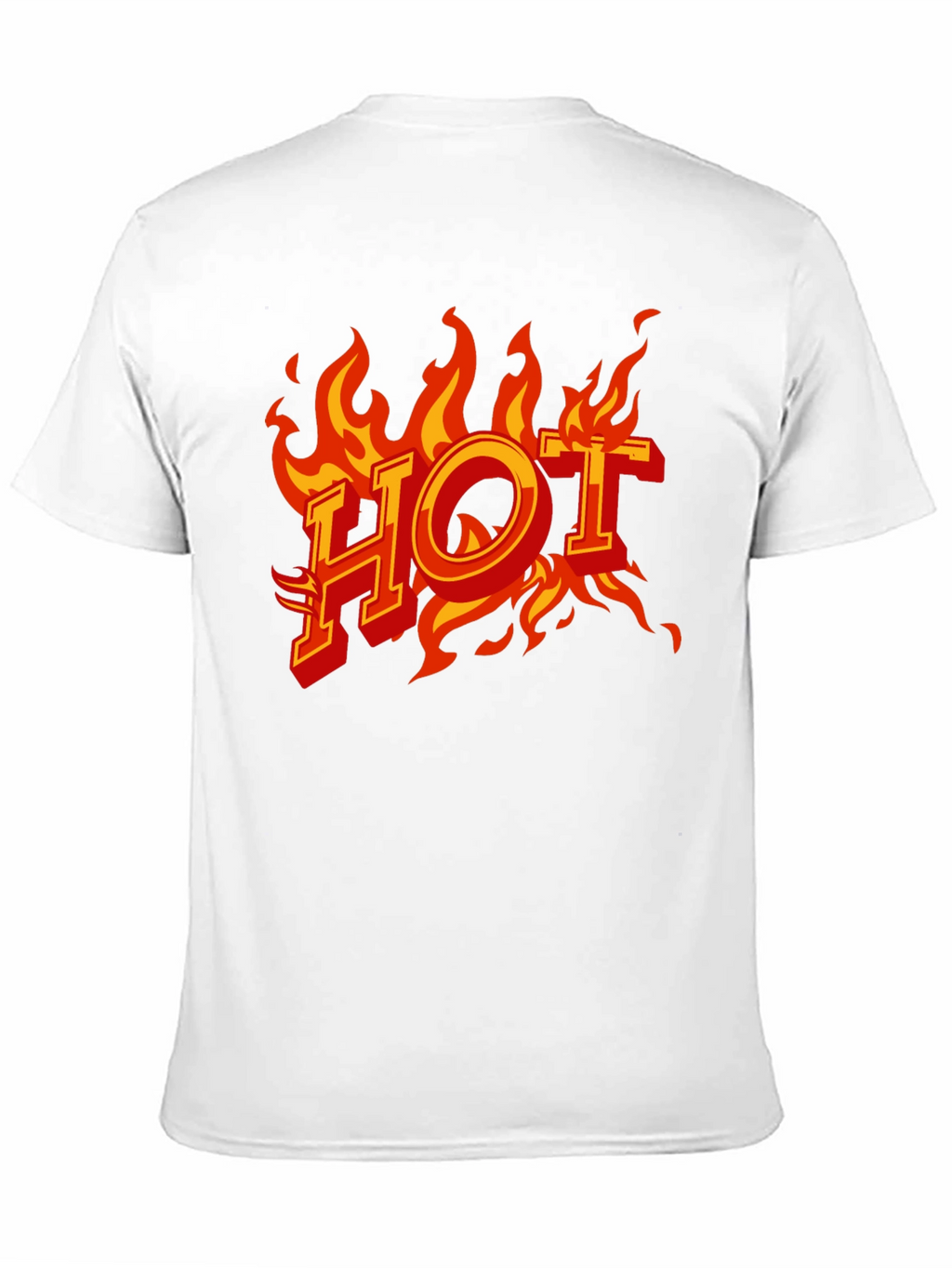 Hot Flames Graphic Print Black T-Shirt