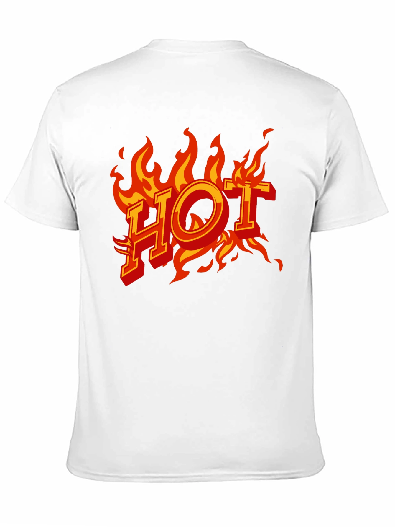Hot Flames Graphic Print Black T-Shirt
