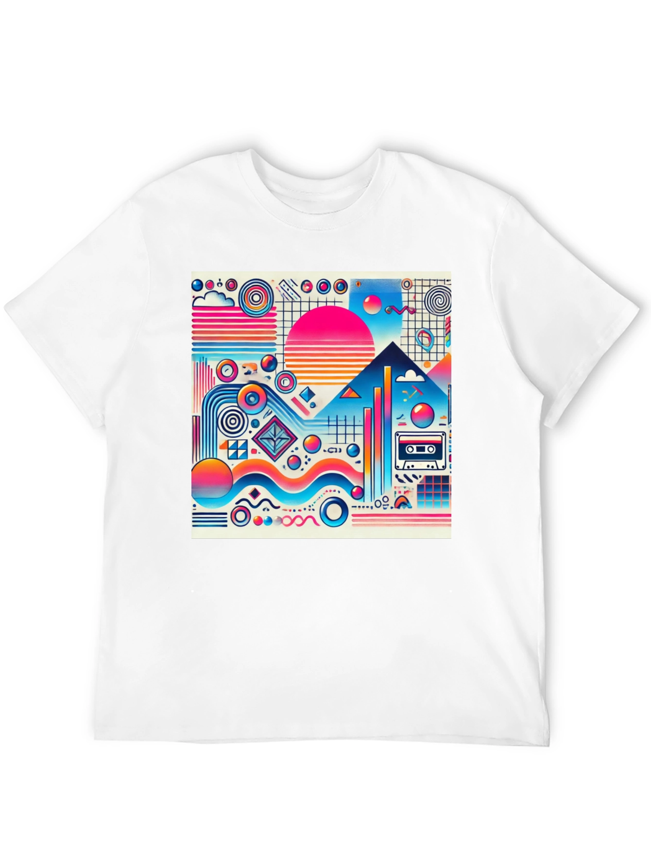Retro Wave T-Shirt - Vibrant 80s Style
