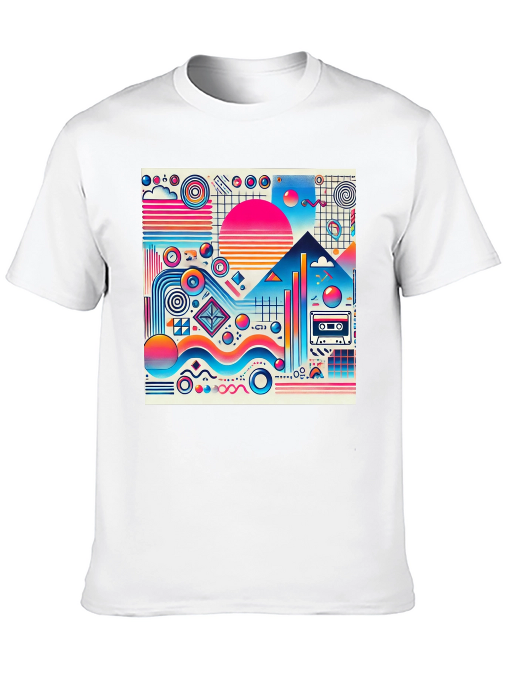 Retro Wave T-Shirt - Vibrant 80s Style