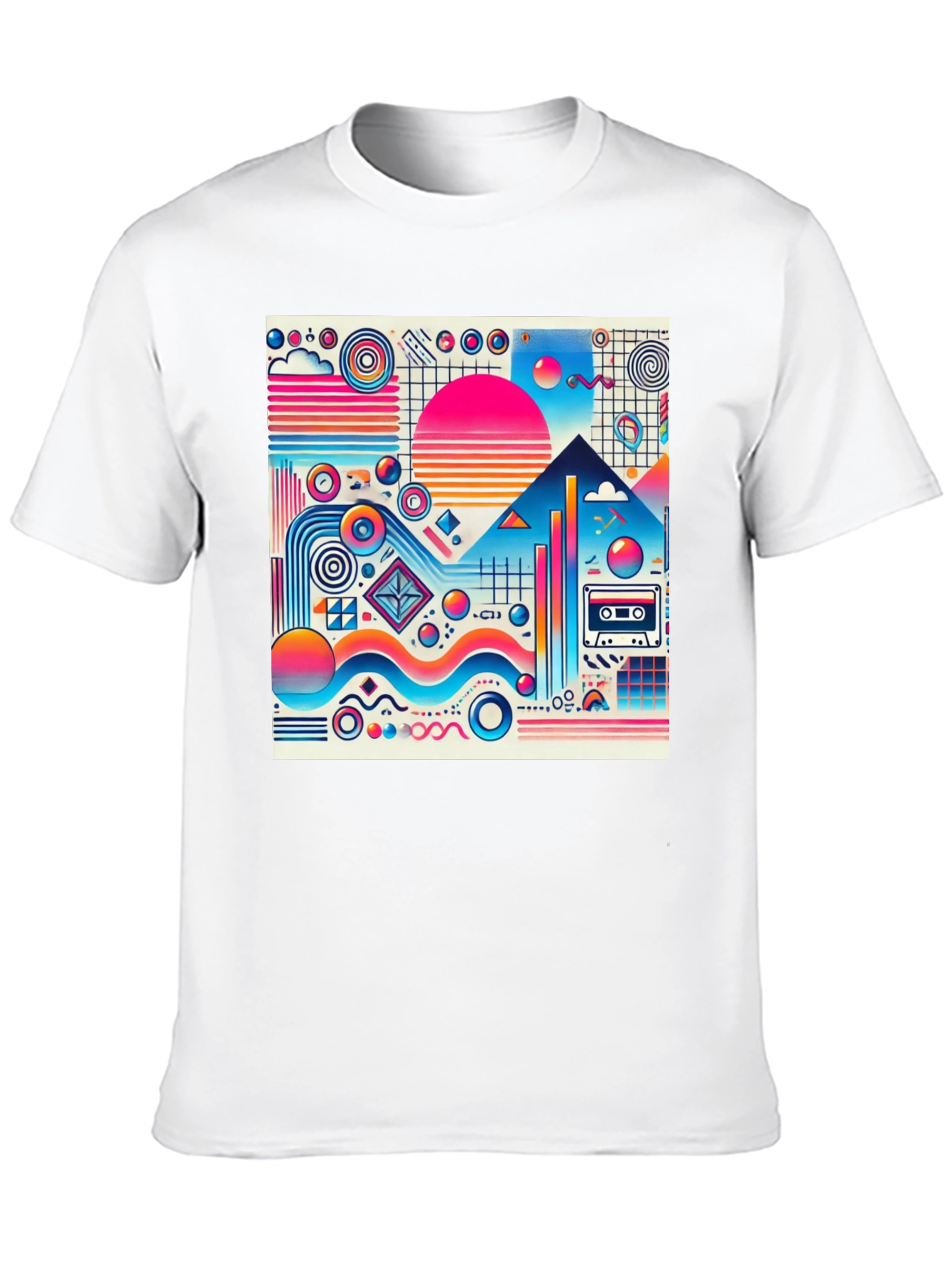 Retro Wave T-Shirt - Vibrant 80s Style