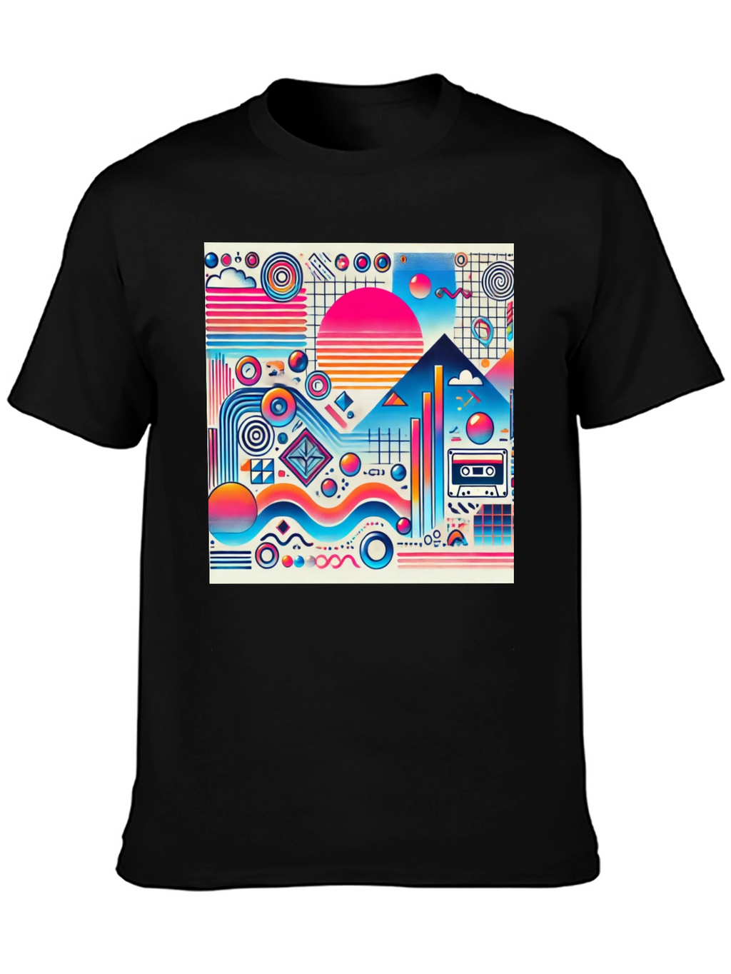 Retro Wave T-Shirt - Vibrant 80s Style