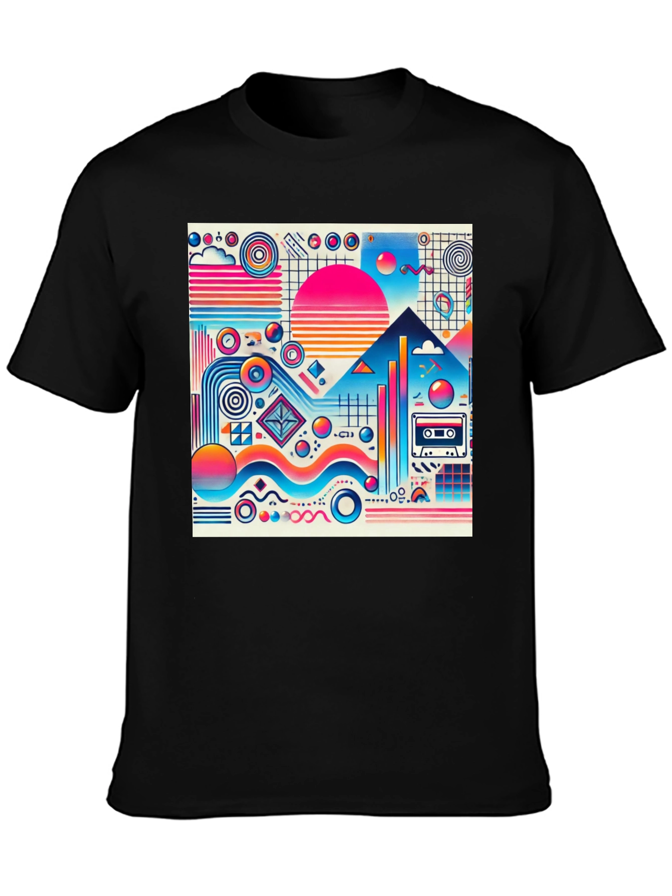 Retro Wave T-Shirt - Vibrant 80s Style