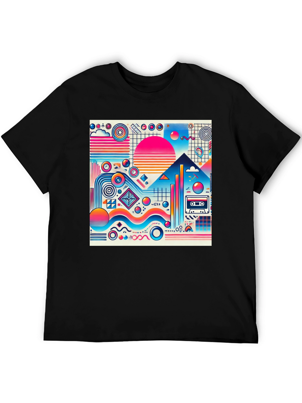 Retro Wave T-Shirt - Vibrant 80s Style