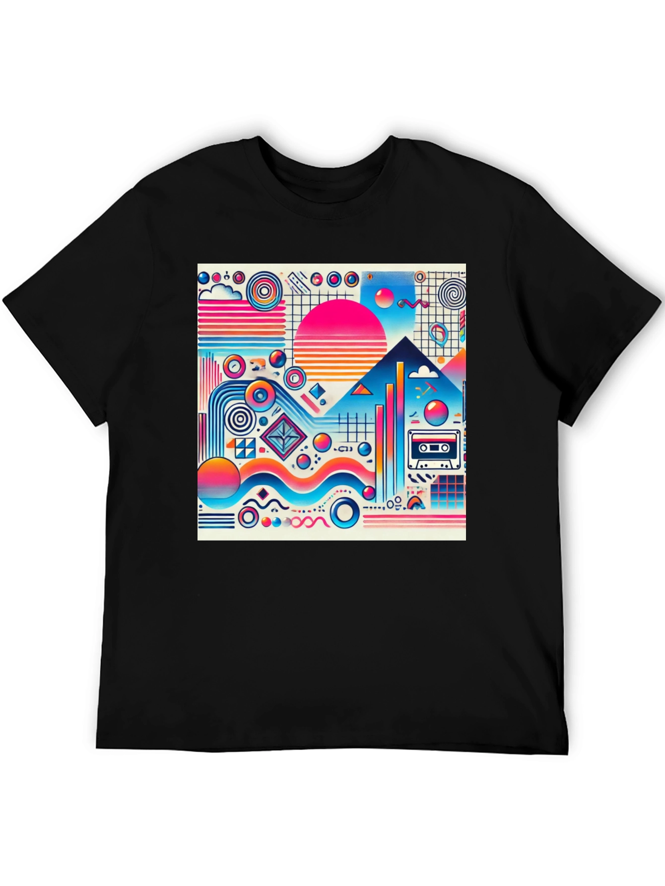 Retro Wave T-Shirt - Vibrant 80s Style