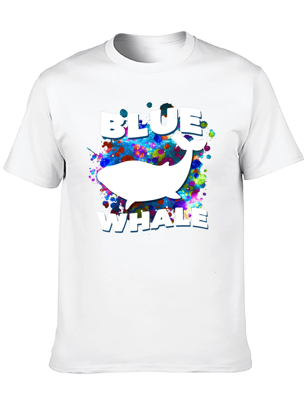Blue Whale Graphic Print Black T-Shirt