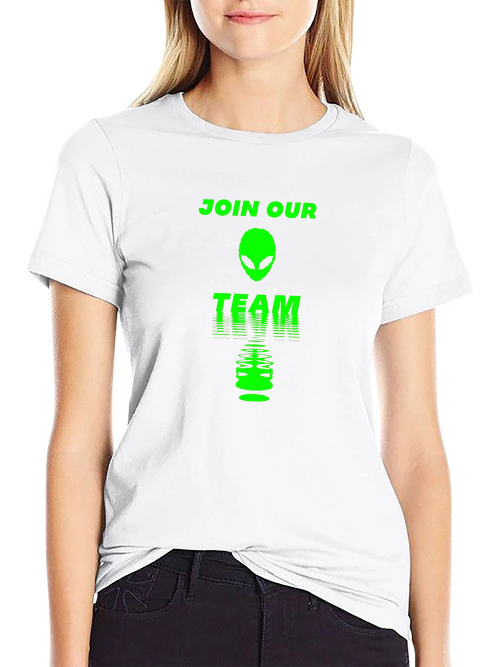 Join Our Team Alien Graphic Tee - Black
