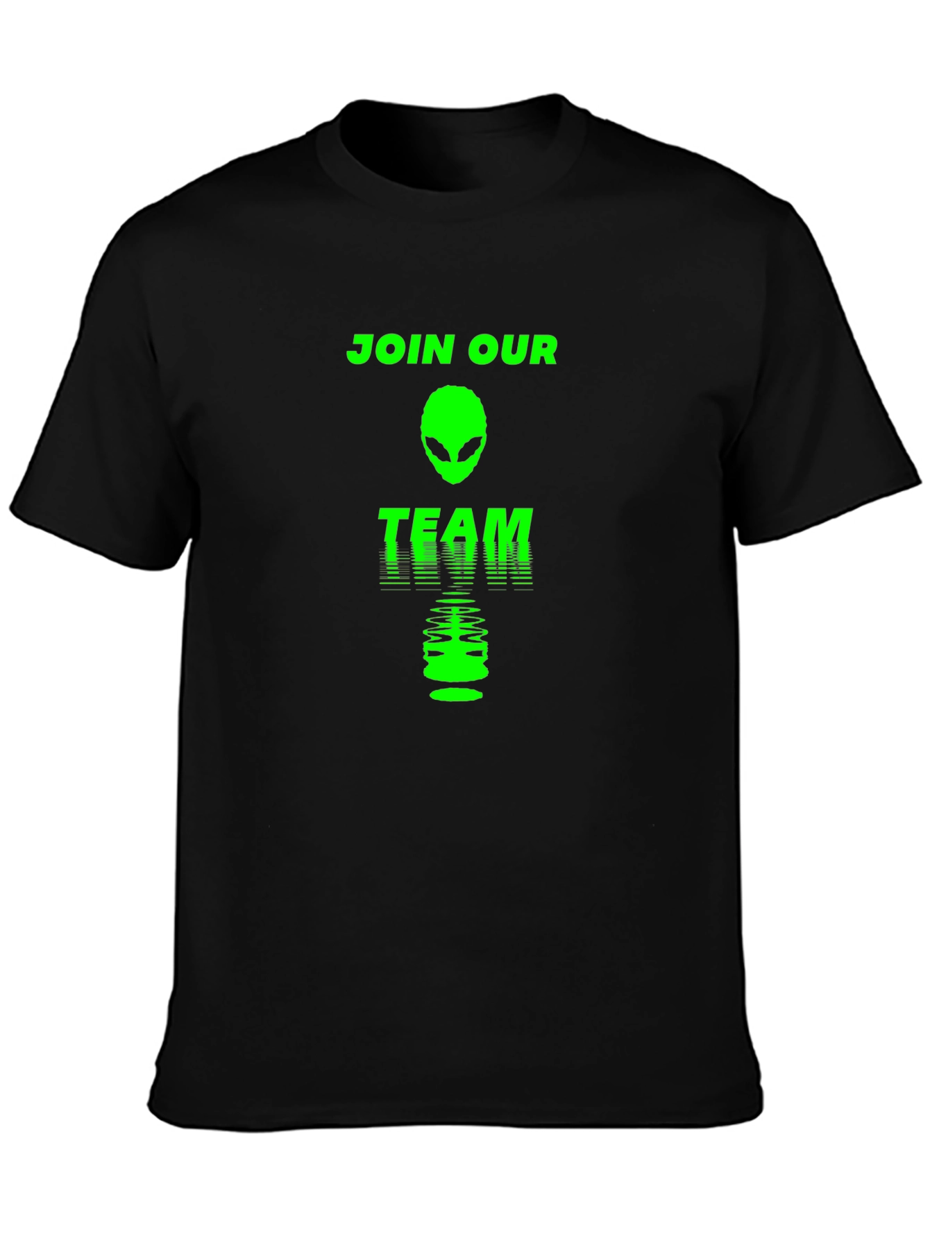 Join Our Team Alien Graphic Tee - Black