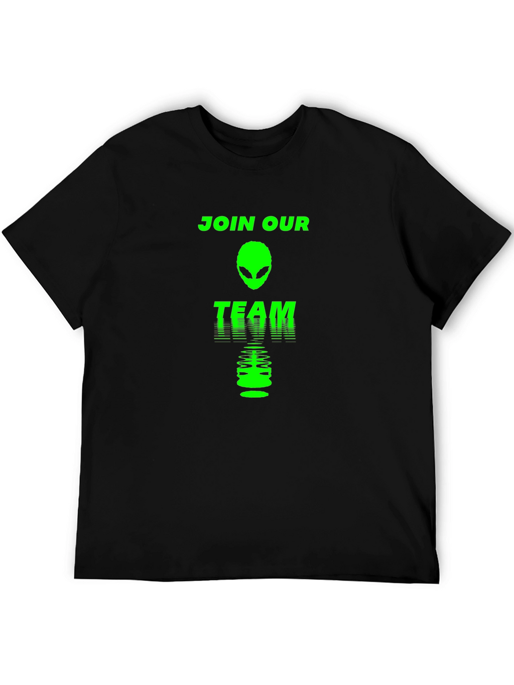 Join Our Team Alien Graphic Tee - Black