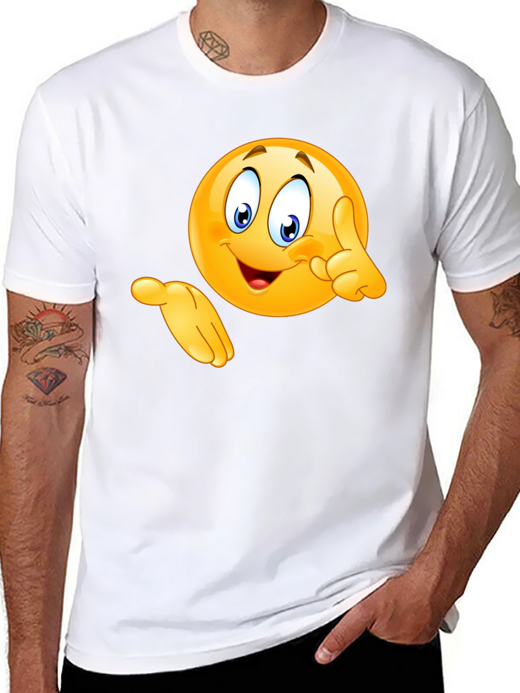 Emoji Graphic Black T-Shirt - Fun & Casual