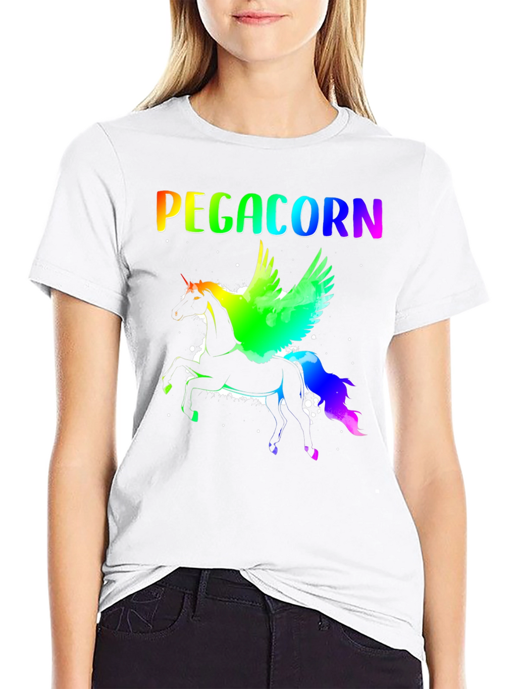 Pegacorn Rainbow Graphic Tee