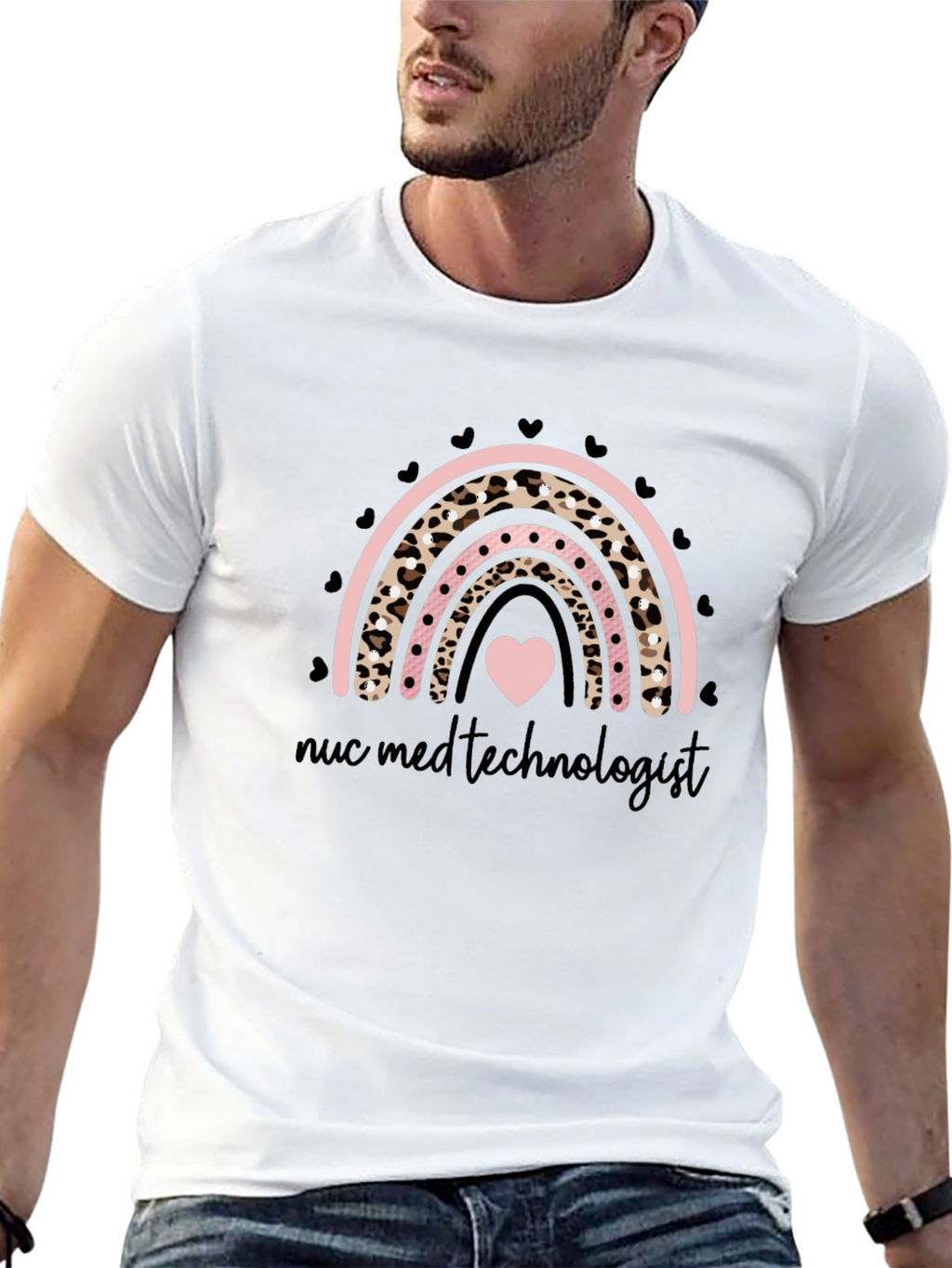 Nuc Med Technologist Rainbow Graphic Tee