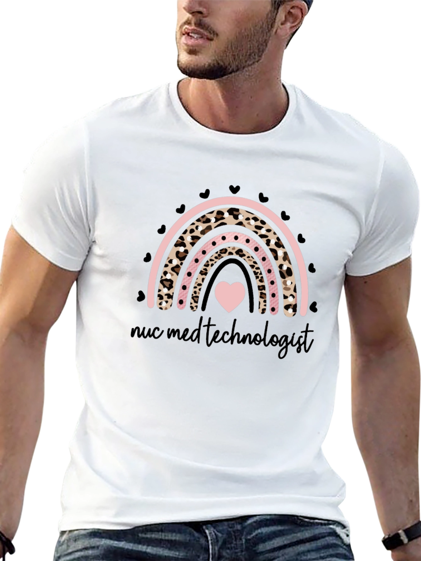 Nuc Med Technologist Rainbow Graphic Tee